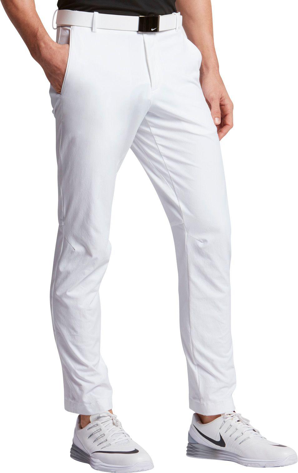 white nike golf pants