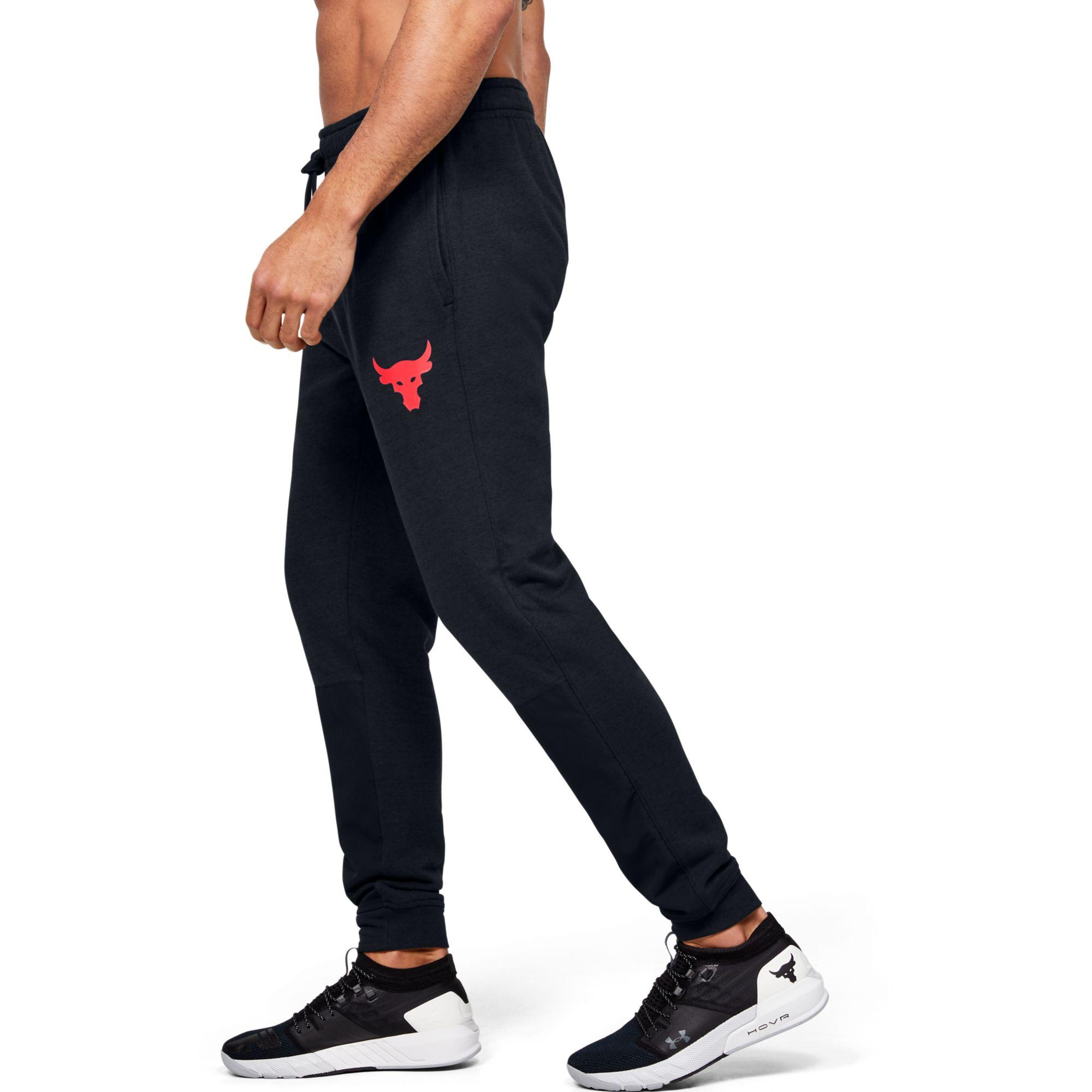 Under Armour Project Rock Terry Fleece Joggers in Black for Men - Lyst