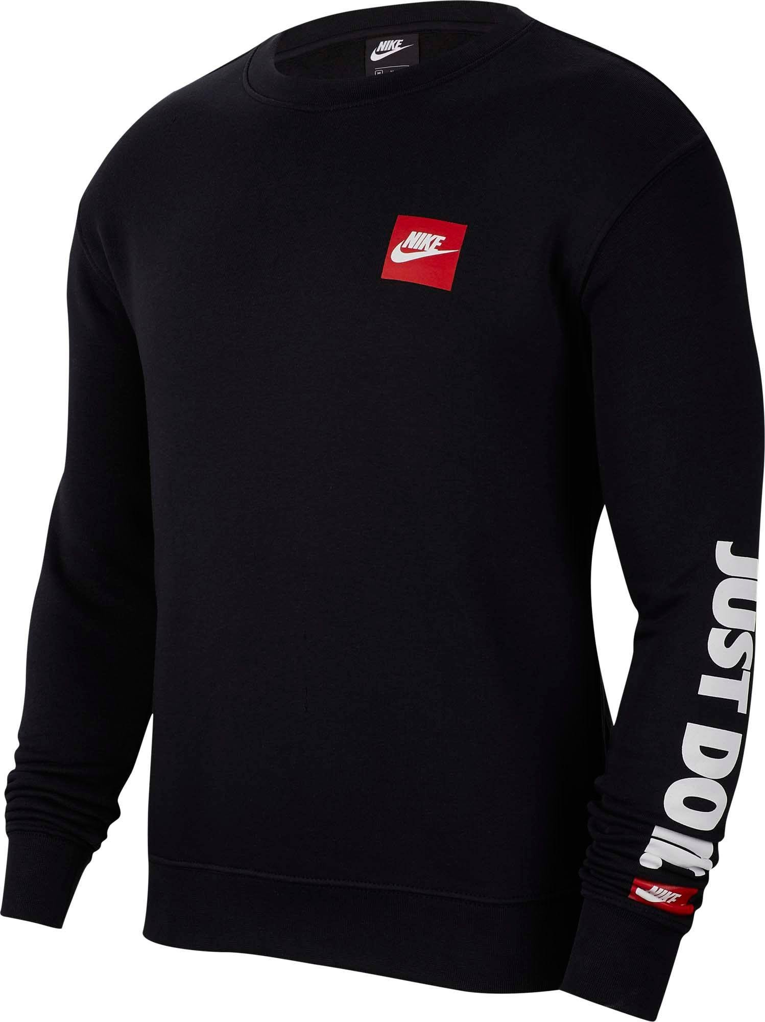 Nike Fleece Sportswear Crewneck Sweatshirt in Black for Men - Lyst