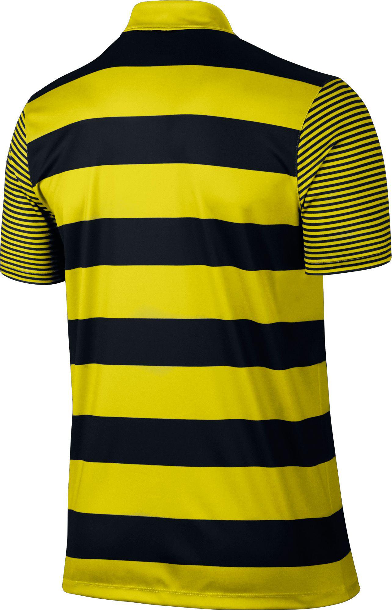 yellow nike golf polo