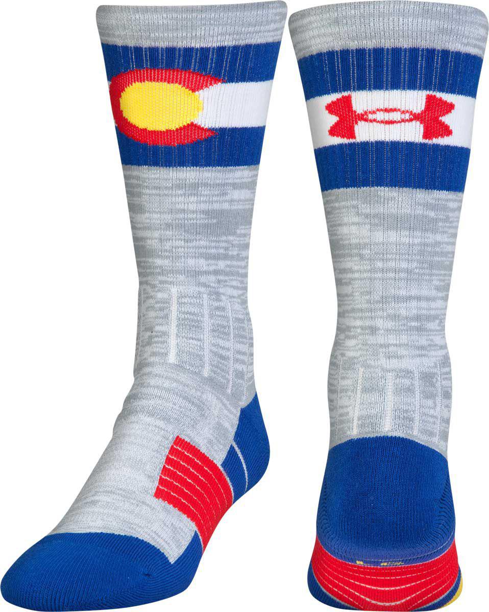 Under Armour Unrivaled Colorado Crew Socks in Blue for Men - Lyst