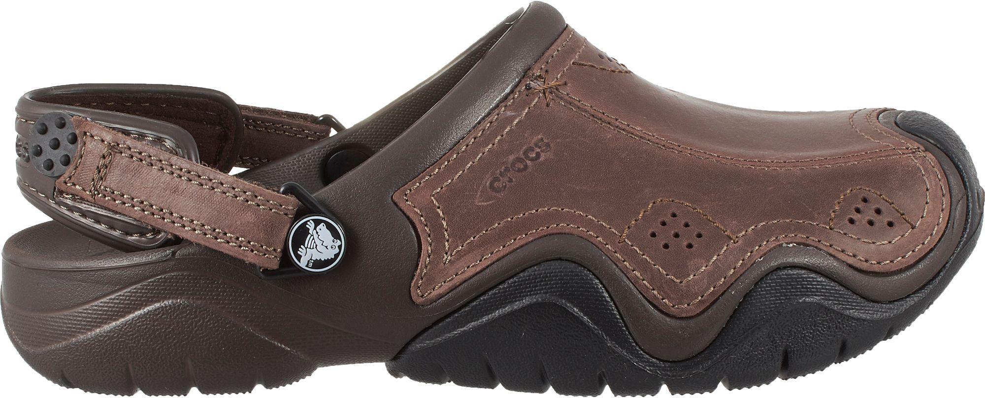 crocs swiftwater leather clog