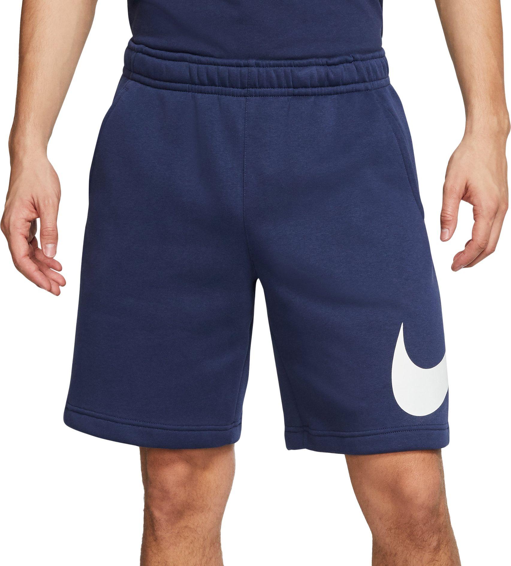 Nike Club Fleece Graphic Shorts (regular And Big & Tall) in Midnight