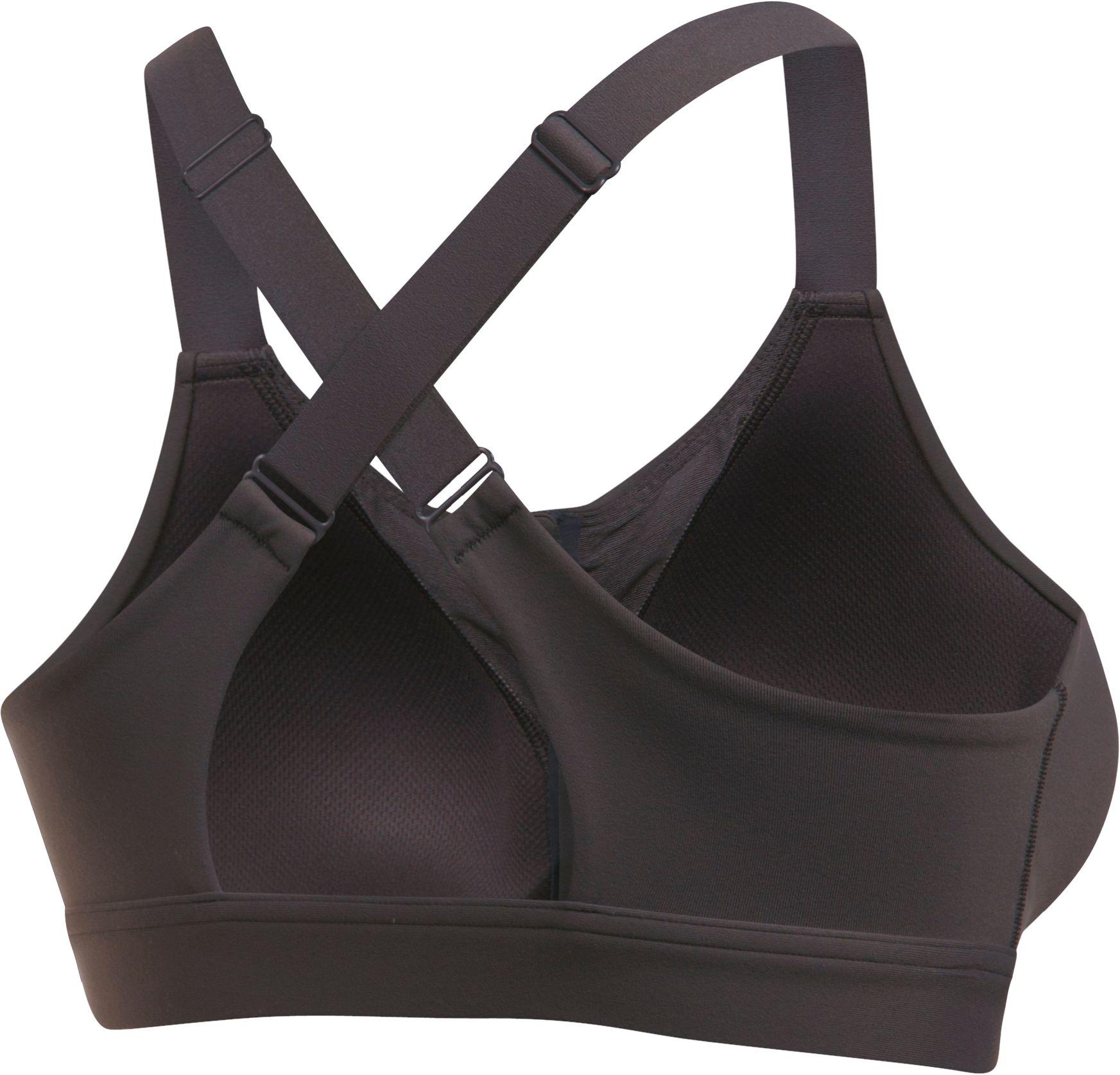 Under Armour Eclipse Zip Front High-impact Sports Bra in Charcoal (Gray ...