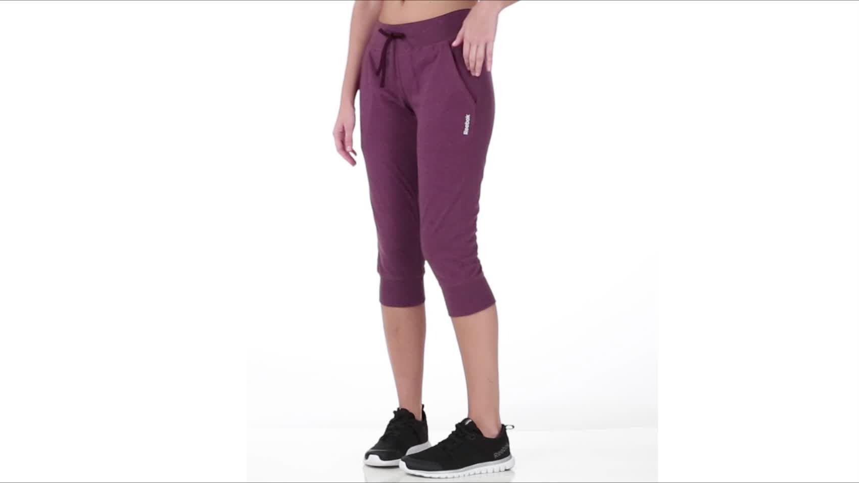 reebok women's jersey jogger capris