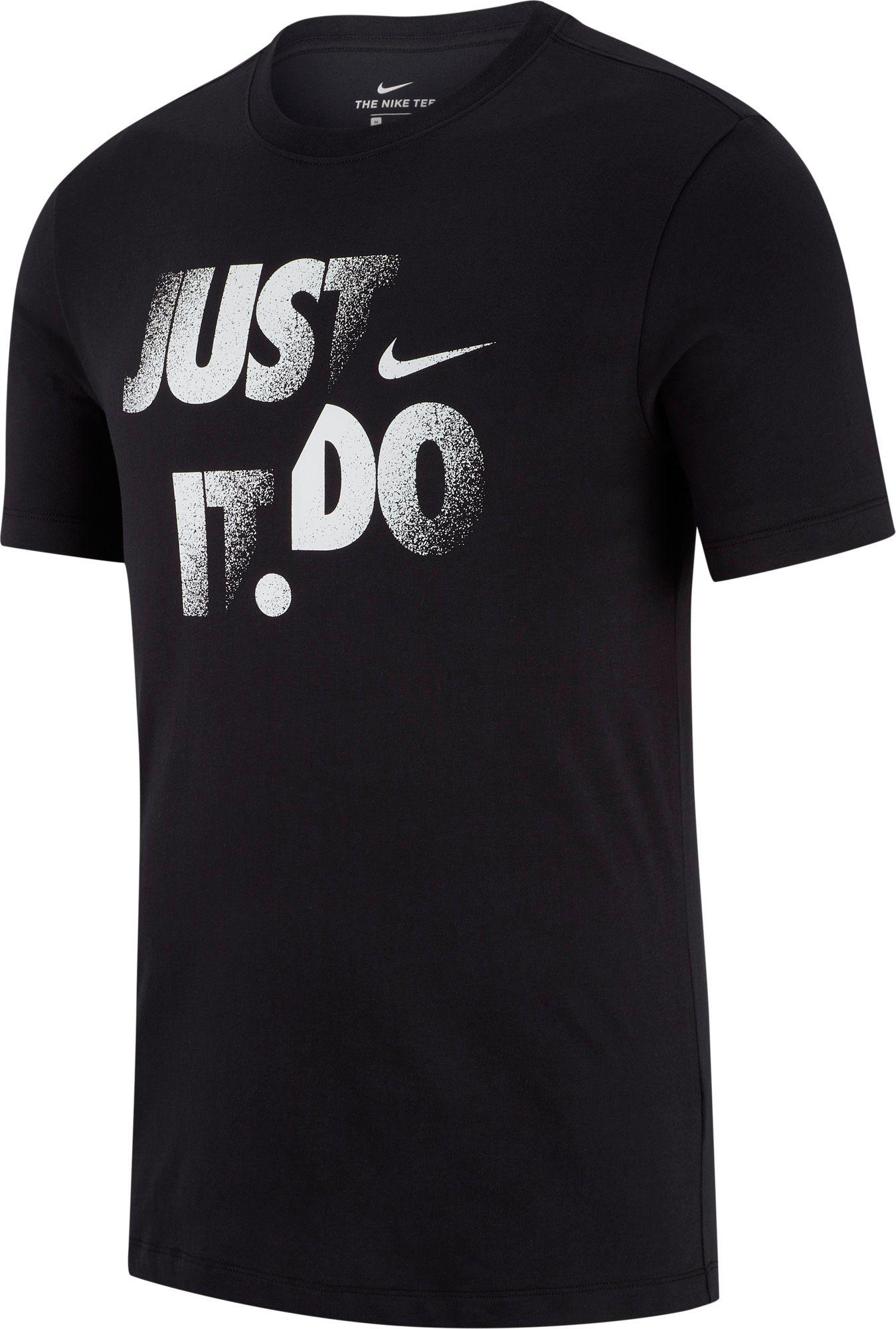 Nike Dri-fit Jdi Cotton T-shirt in Black/White (Black) for Men - Lyst