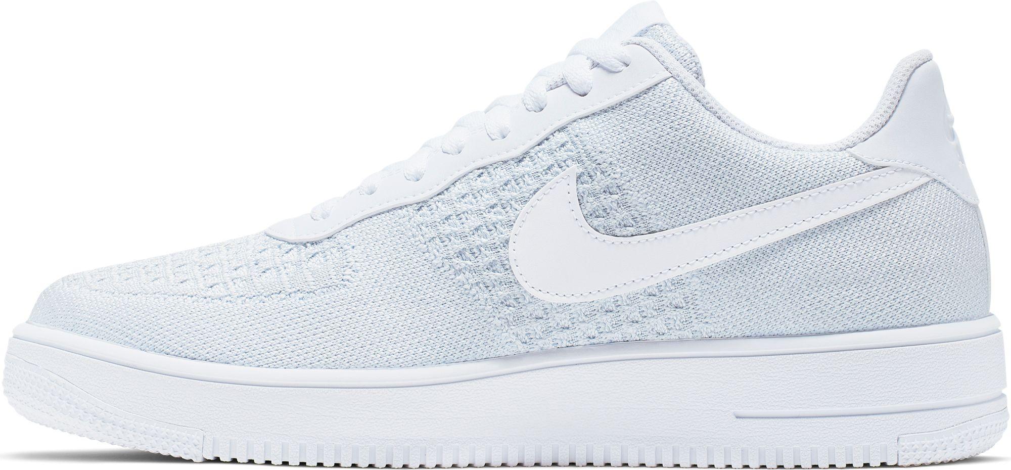 Nike Rubber Air Force 1 Flyknit 2.0 in White/Platinum (White) for Men | Lyst