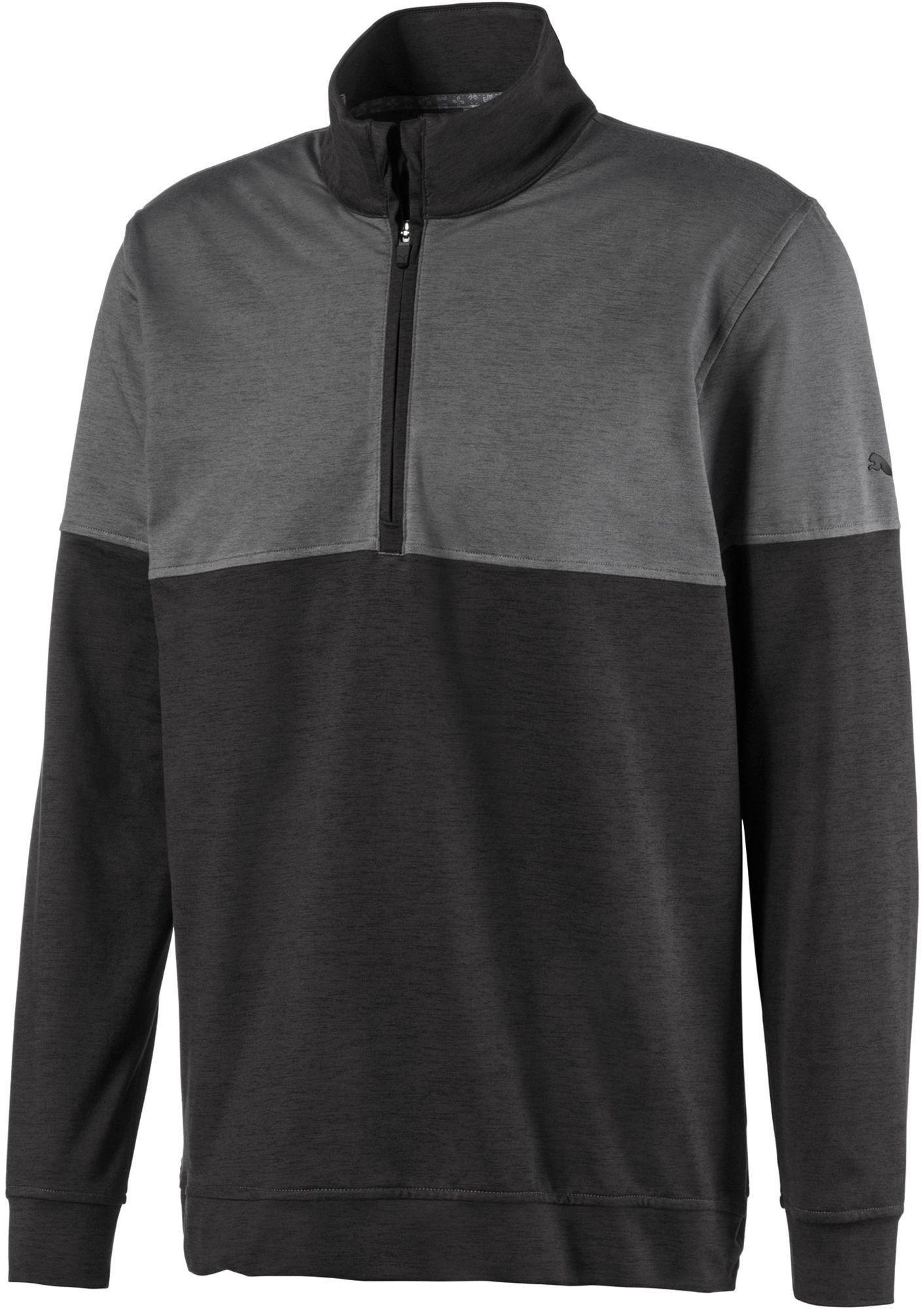 PUMA Warm Up 1⁄4 Zip Golf Pullover in Black for Men Lyst