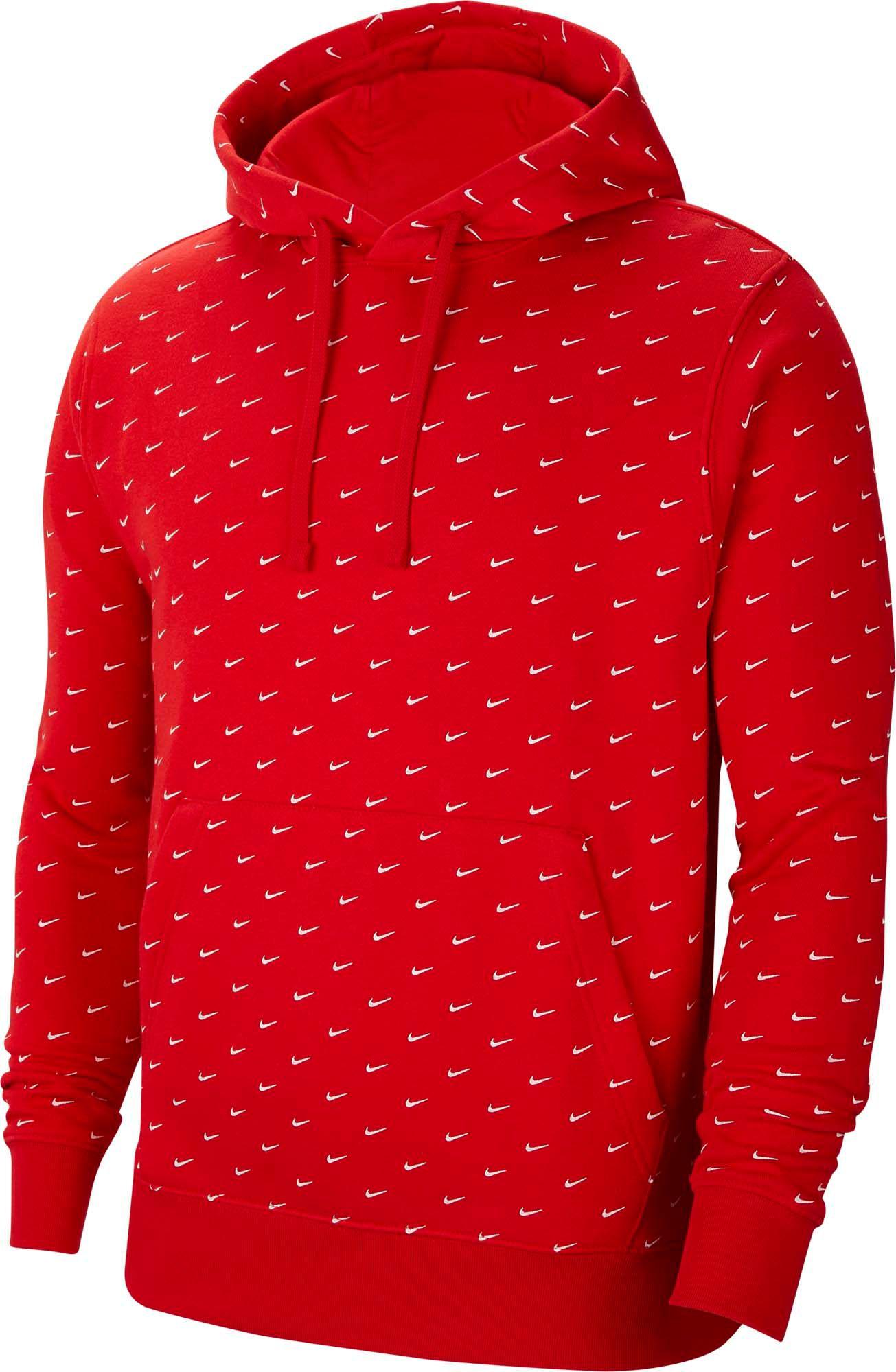 nike hoodie red and white