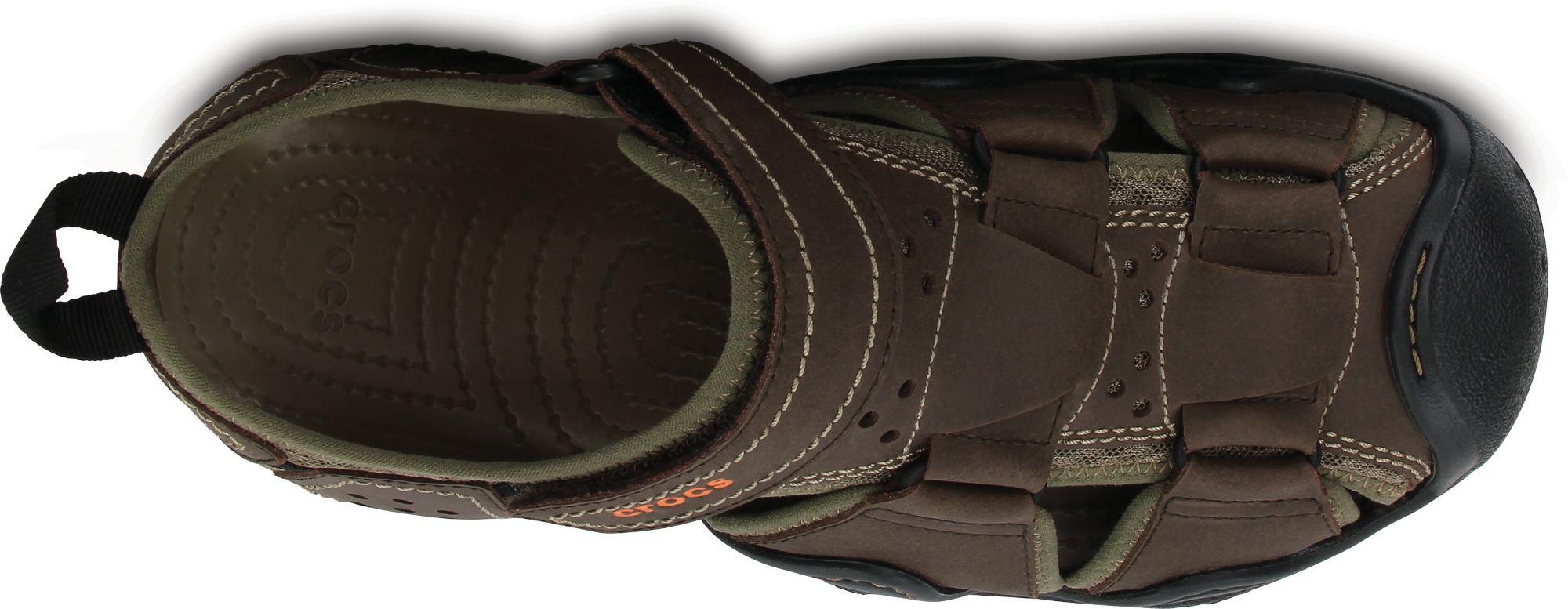 crocs leather fisherman