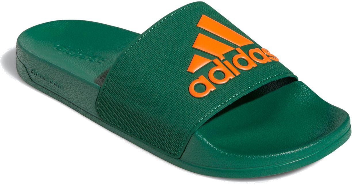 green adidas flip flops