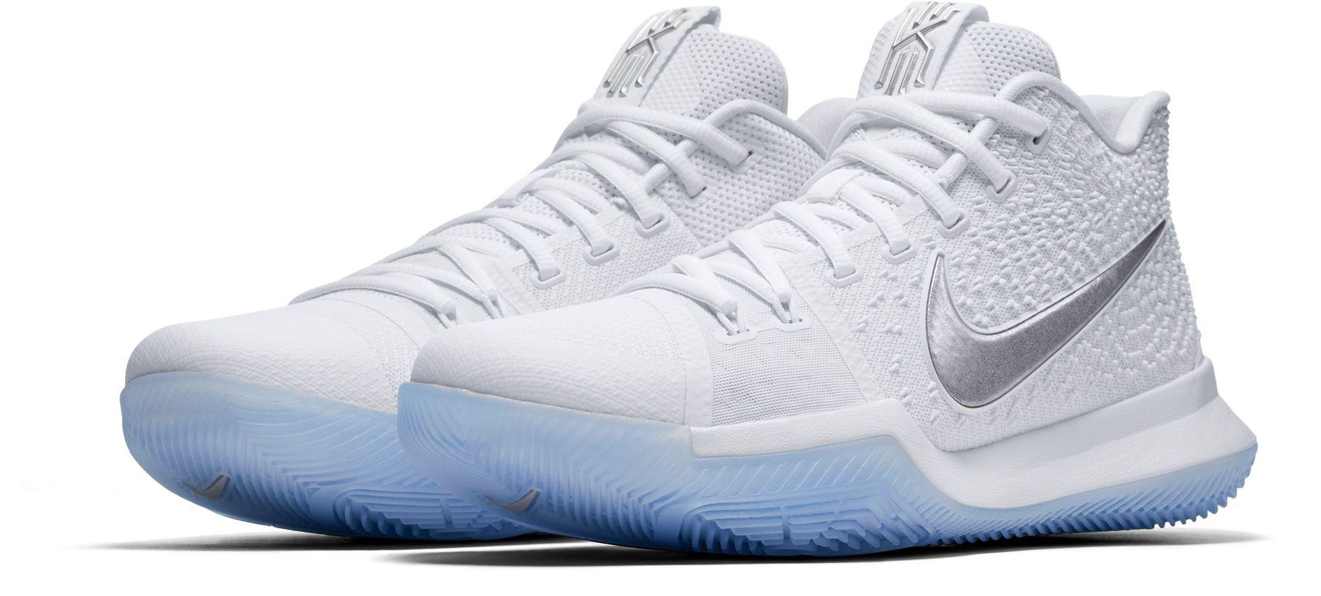 kyrie 3 white silver