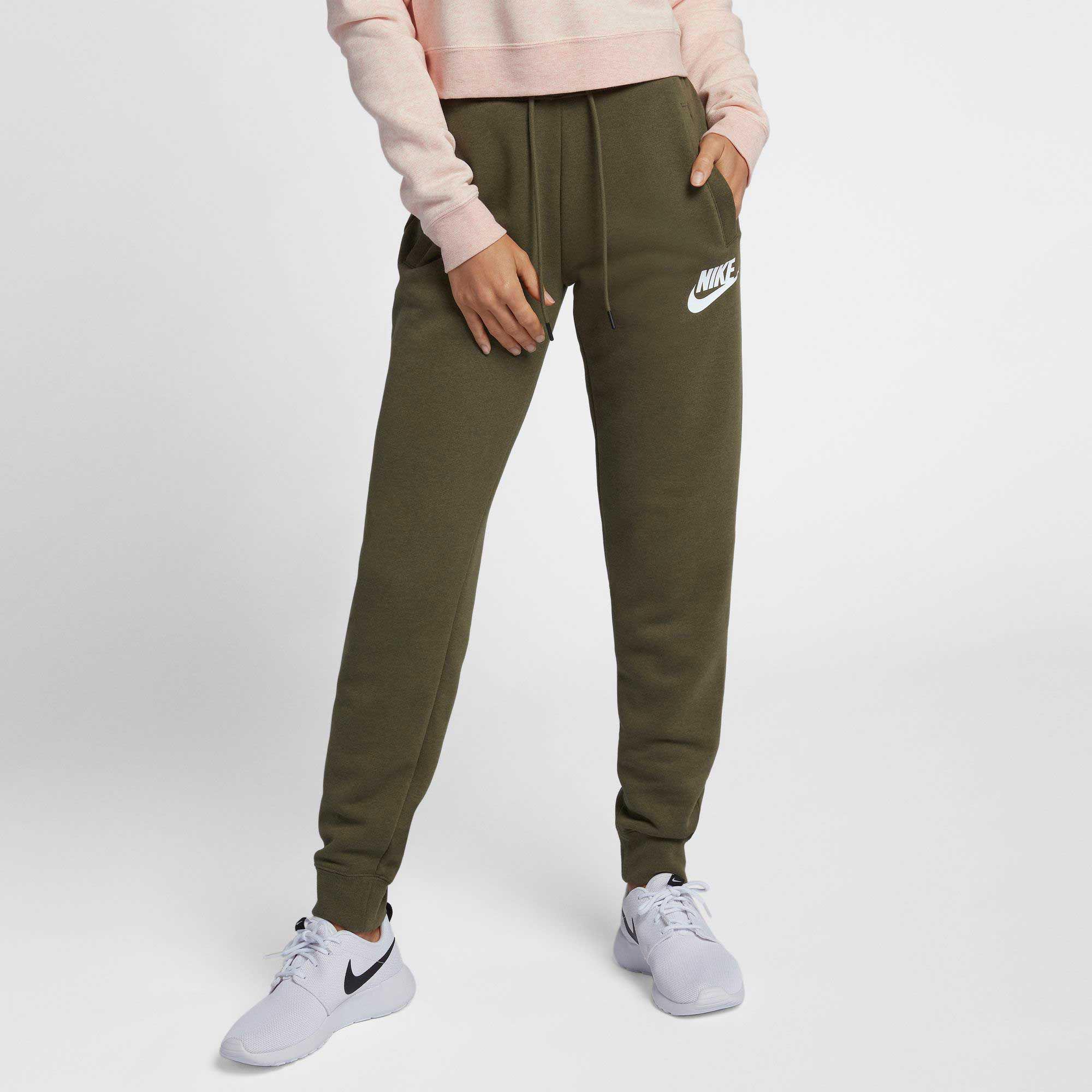 nike women's rally joggers olive canvas