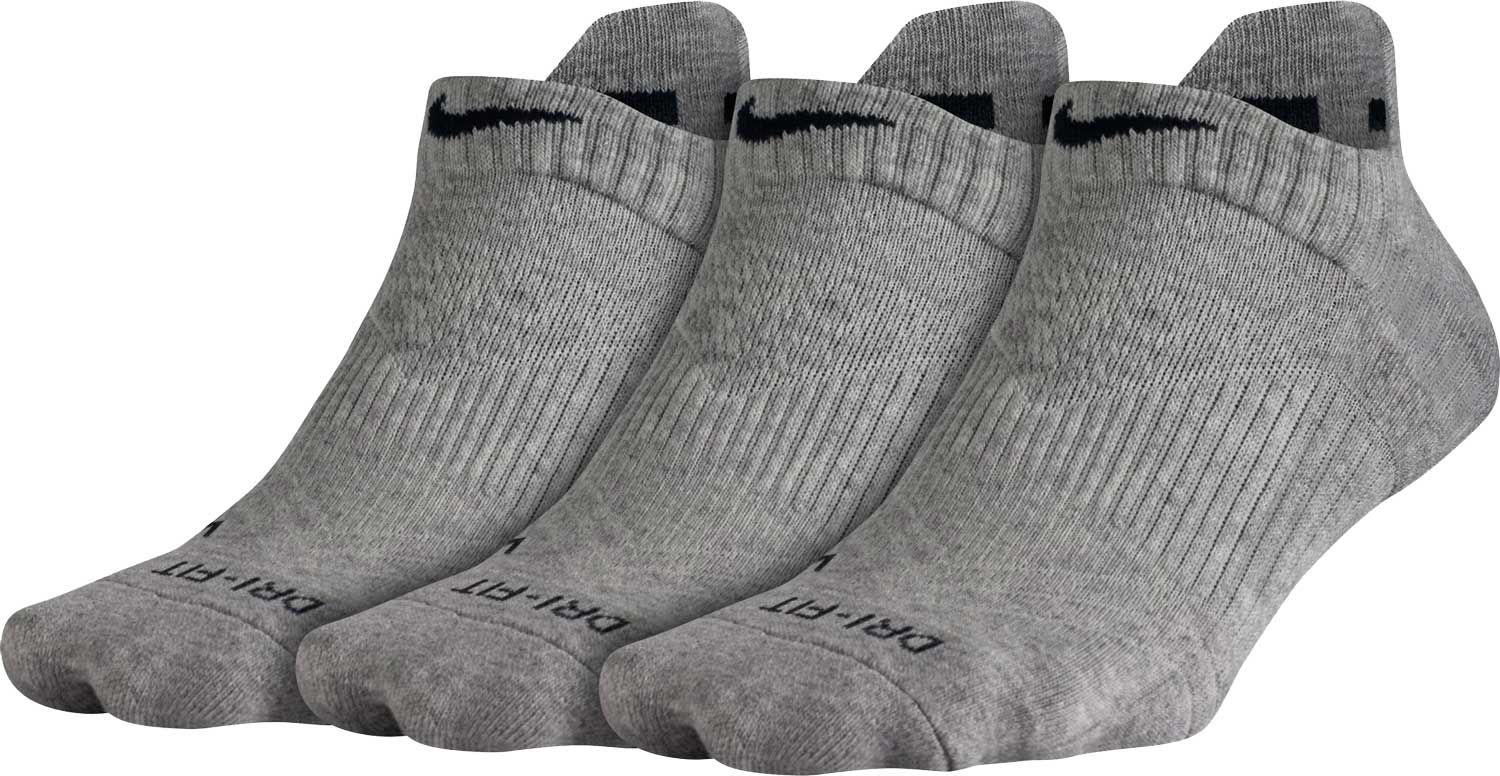 Nike Cotton Dri-fit Cushion No-show Tab Socks 3 Pack in Grey (Gray) for Men  - Lyst