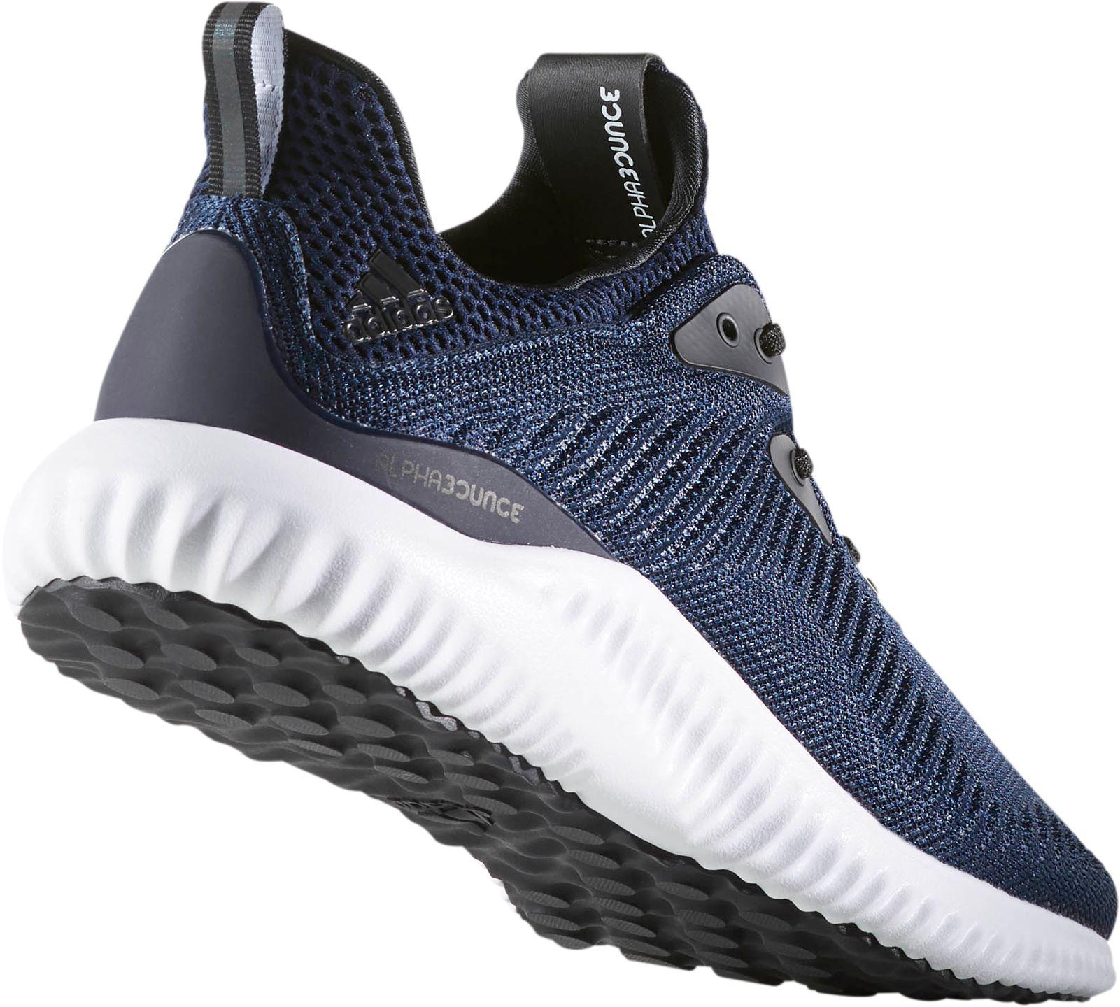 adidas Rubber Alpha Bounce Running Shoes in Navy (Blue