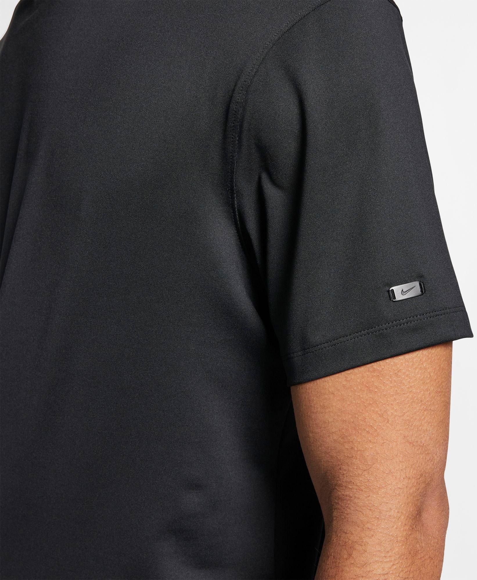 Nike Synthetic Tiger Woods Mock Neck Golf Polo in Black for Men | Lyst