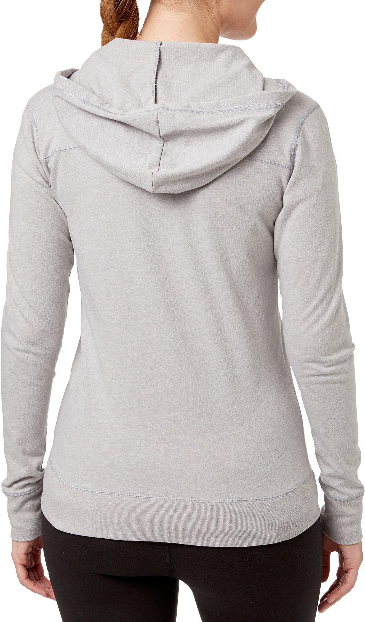 reebok women's core cotton jersey zip front hoodie