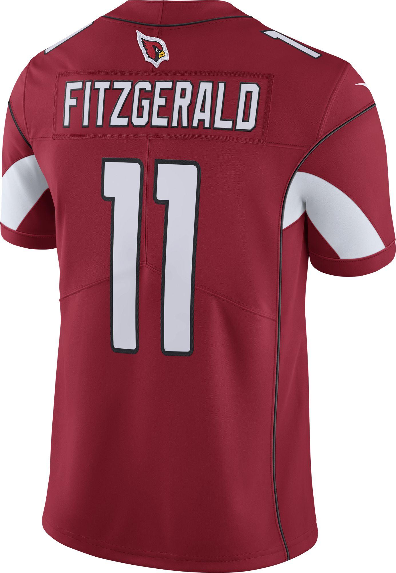 Nike Satin 100th Home Limited Jersey Arizona Cardinals Larry Fitzgerald #11 in Red for ...
