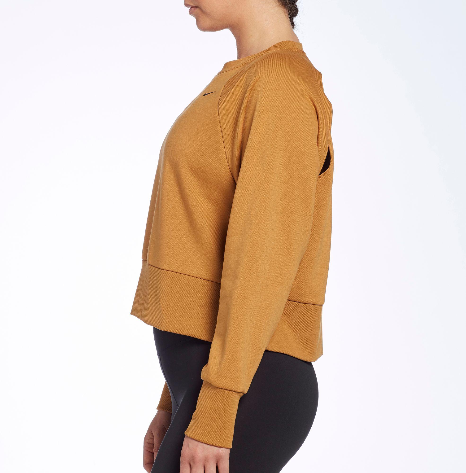 nike women's versa slash training crew pullover