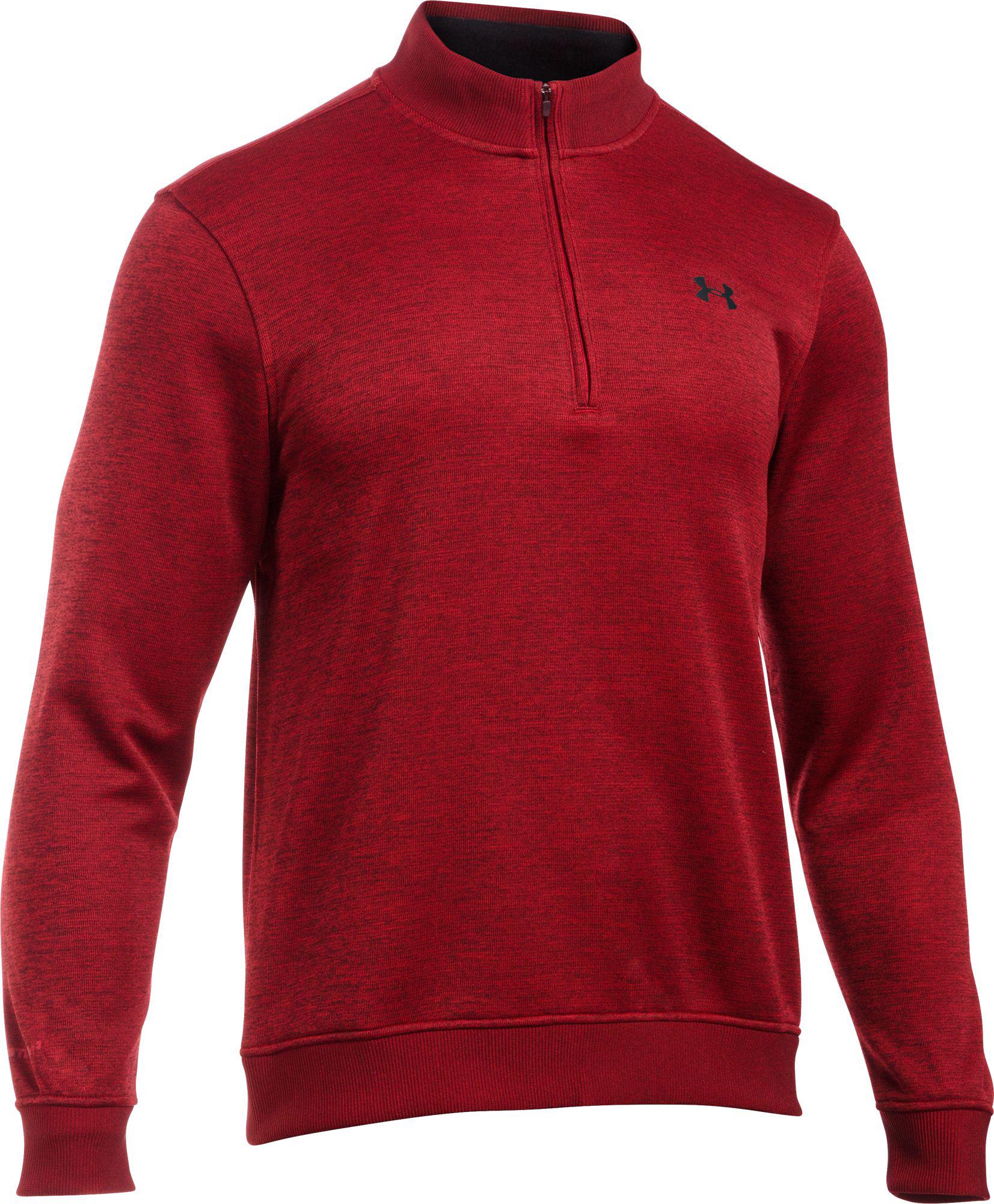 Under Armour Storm Sweaterfleece Quarter-zip Golf Pullover in Red for Men - Lyst