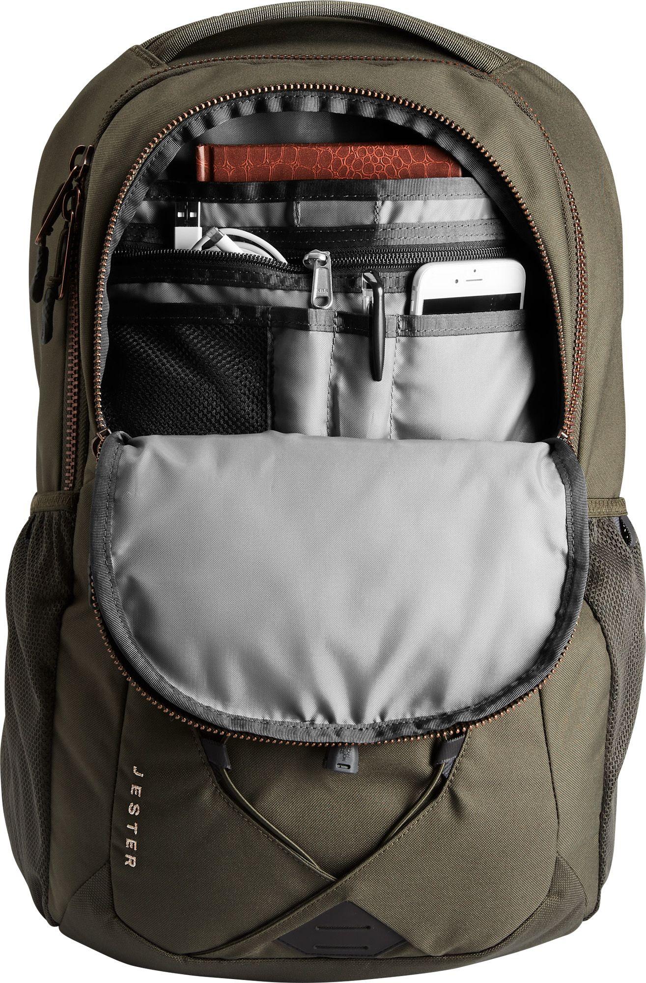 The North Face Jester Luxe Backpack In Green Lyst The North Face Jester Luxe Backpack In Green Lyst