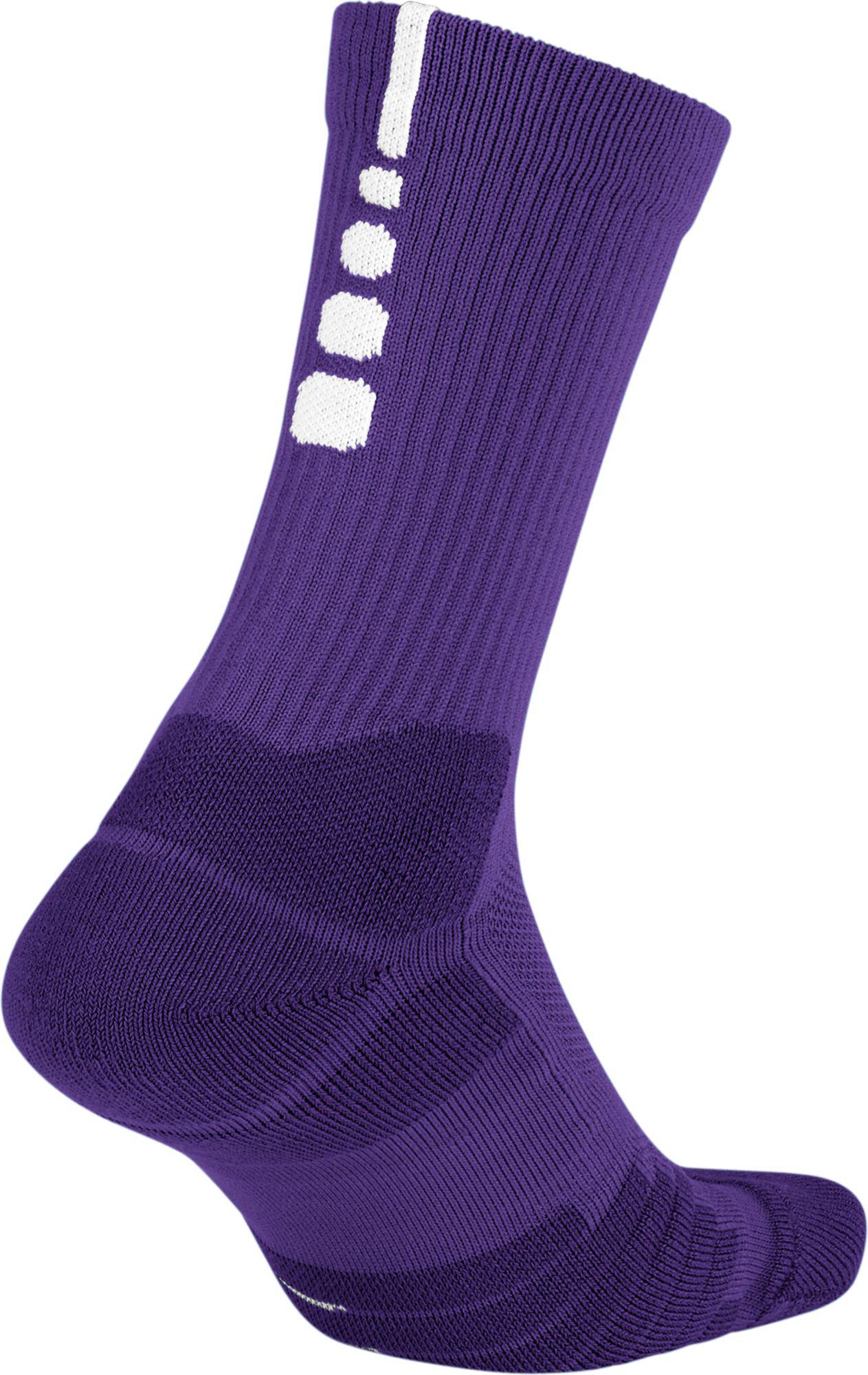 Nike Synthetic Elite Quick Nba Basketball Crew Socks in Purple/White (Purple)  for Men - Lyst
