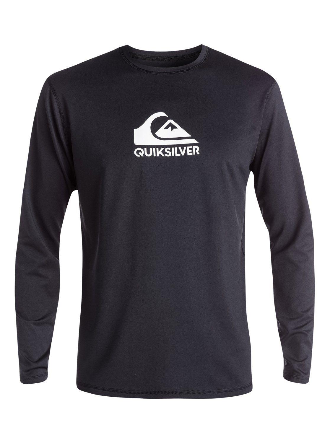 Quiksilver Solid Streak Long Sleeve Rash Guard in Black for Men Lyst