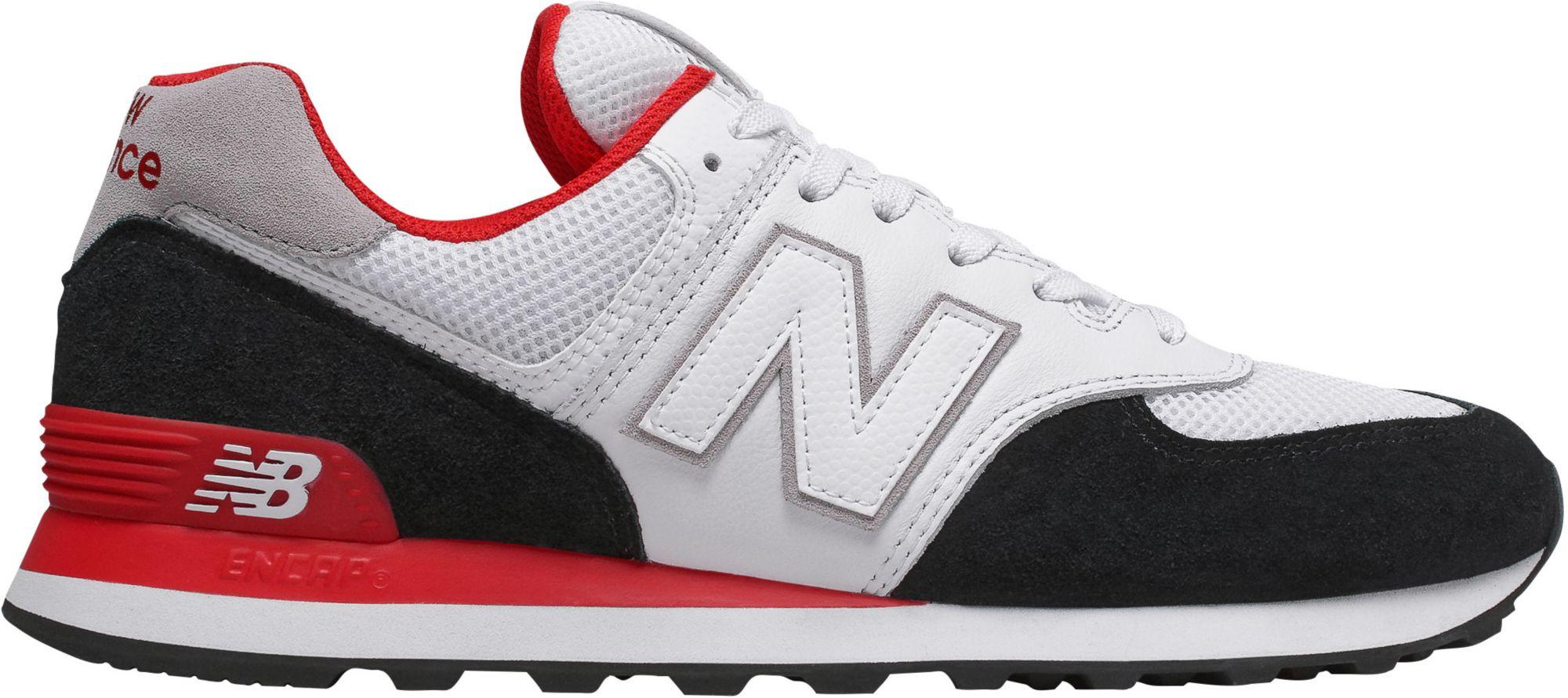 New Balance Suede 574 V2 Shoes in White/Black/Red (White) for Men - Lyst