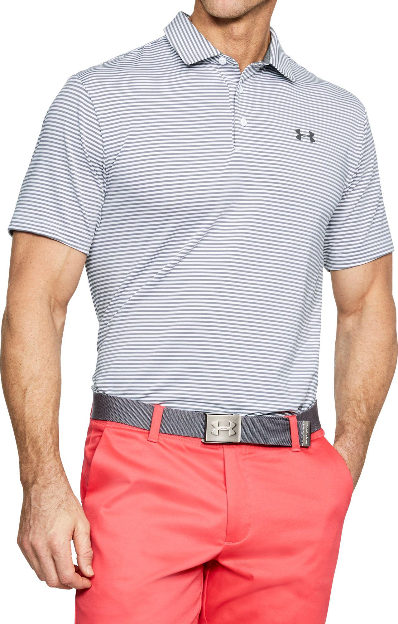 under armour raise stripe polo