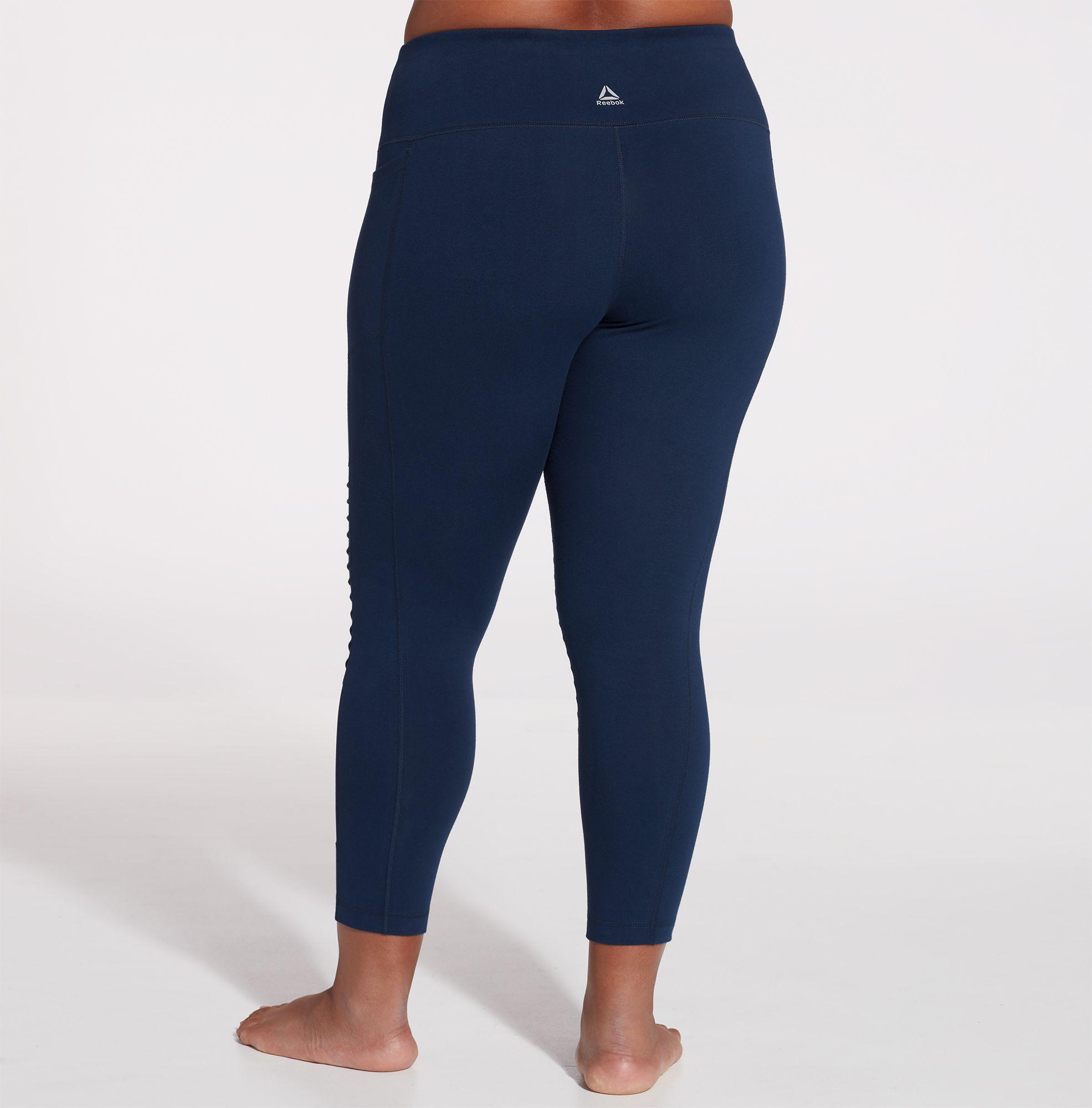 reebok women's stretch cotton moto tights