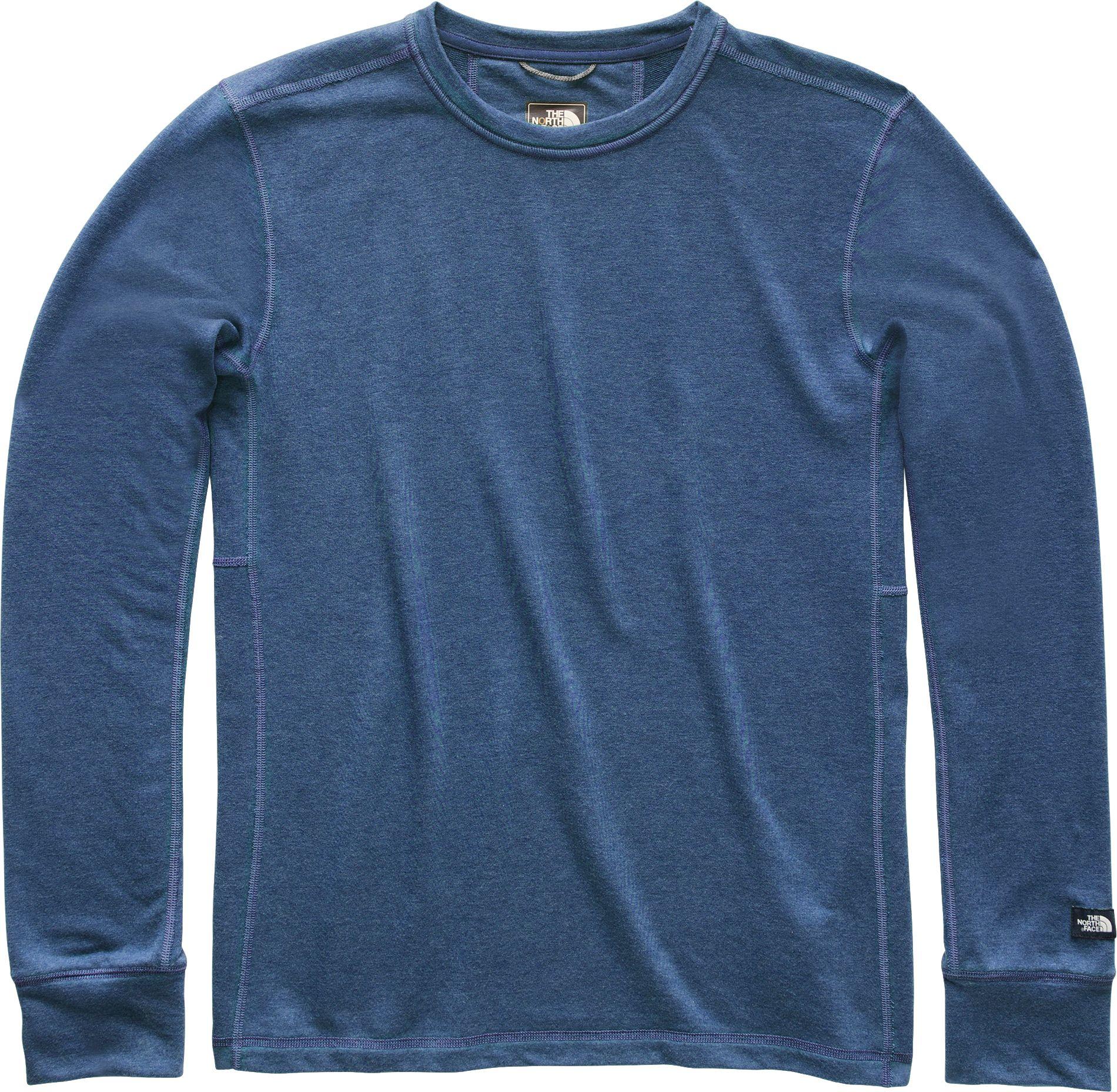 the north face men's long sleeve terry crew shirt