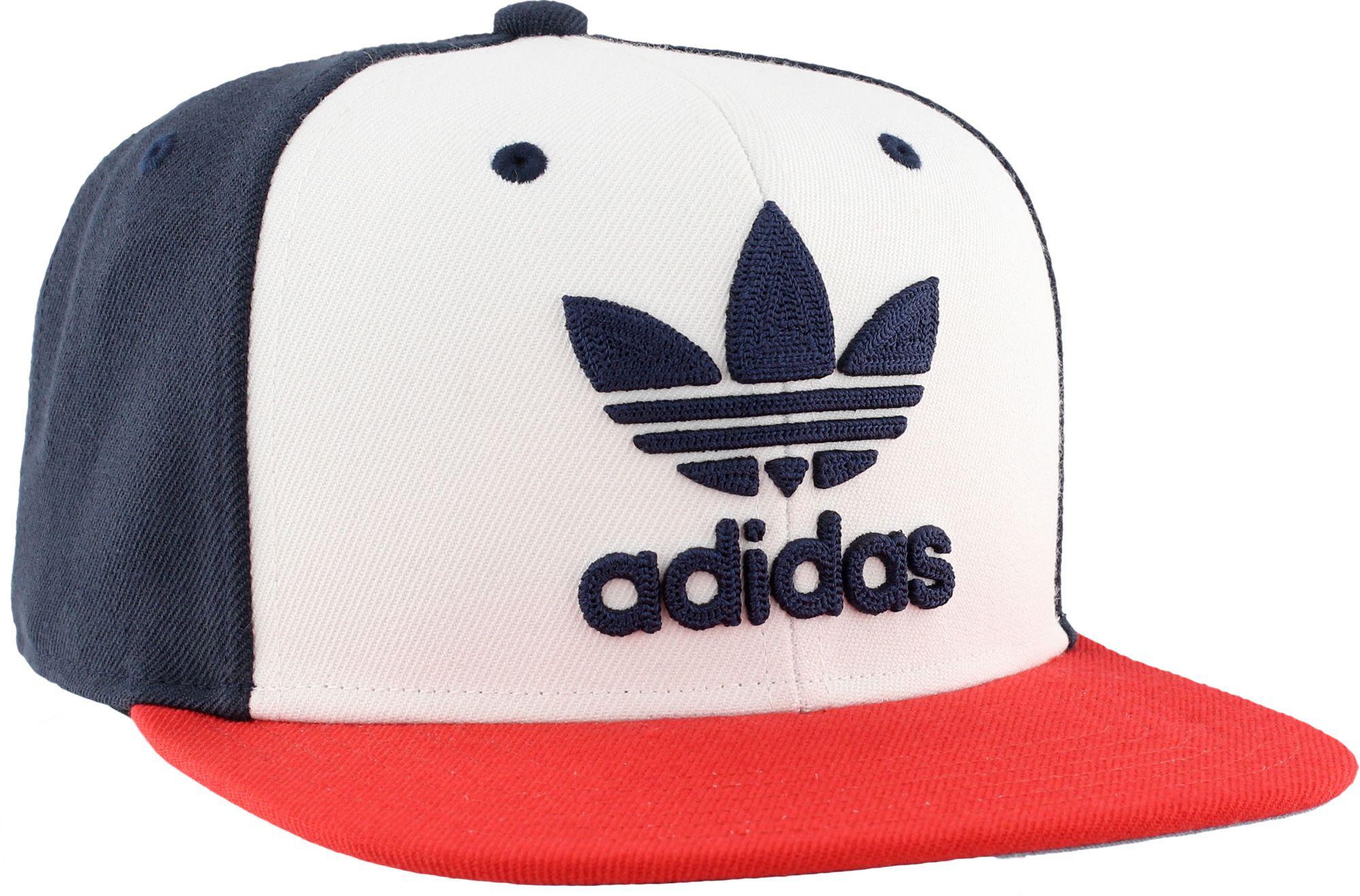 red and white adidas hat
