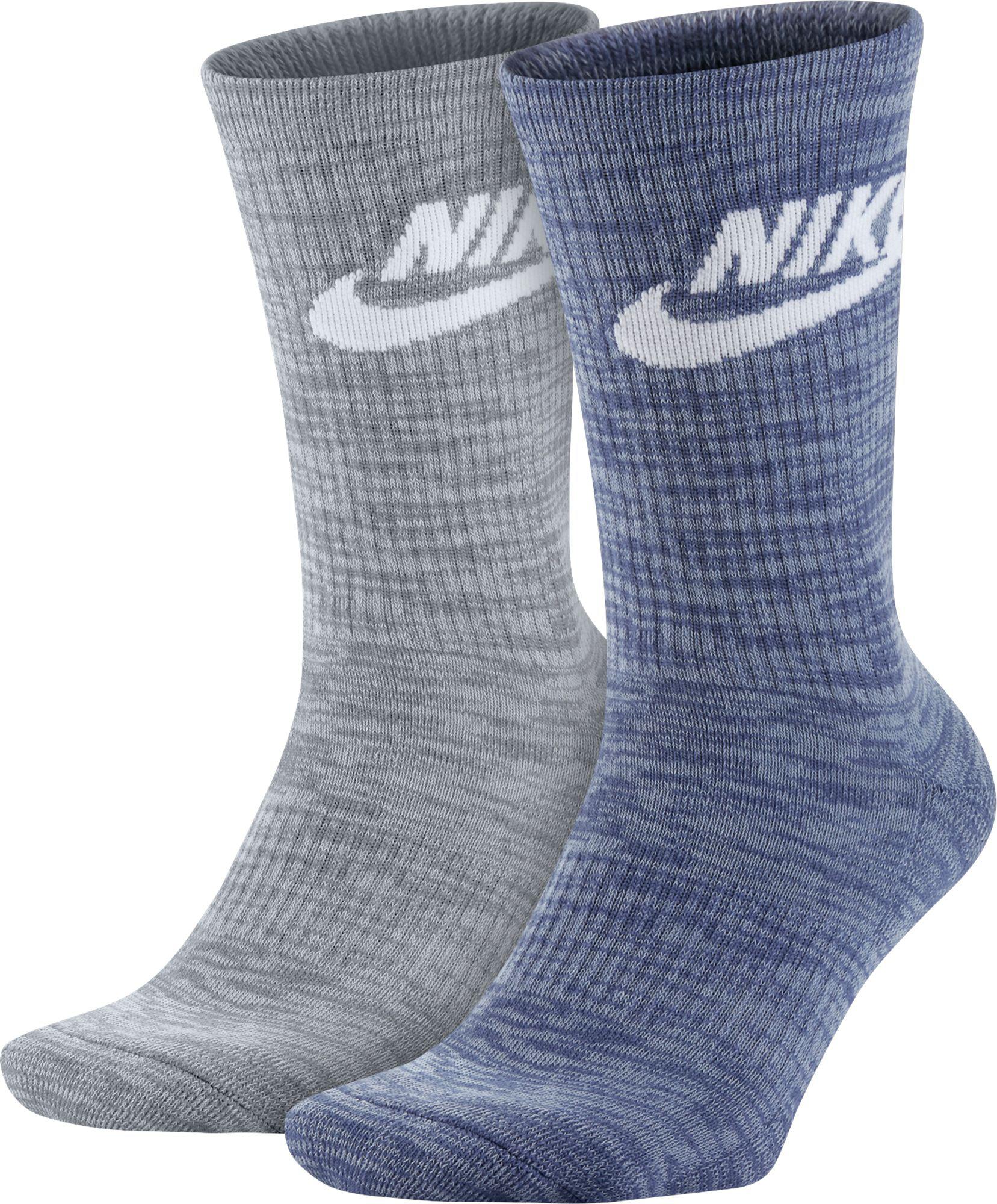Nike Cotton Sportswear Advance Crew Socks 2 Pack in Grey/Blue (Blue) for  Men - Lyst