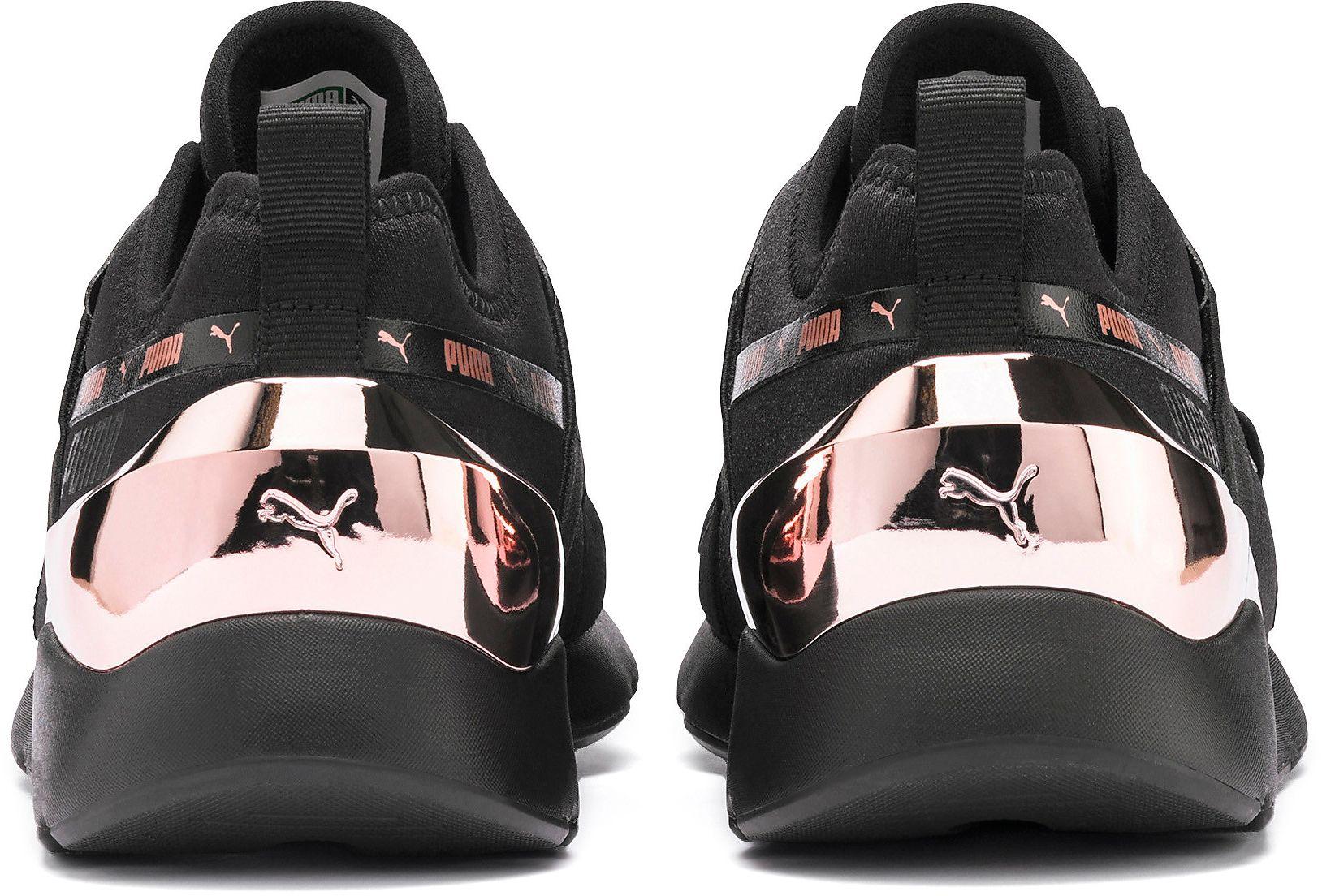 puma muse 2 satin strap black metallic