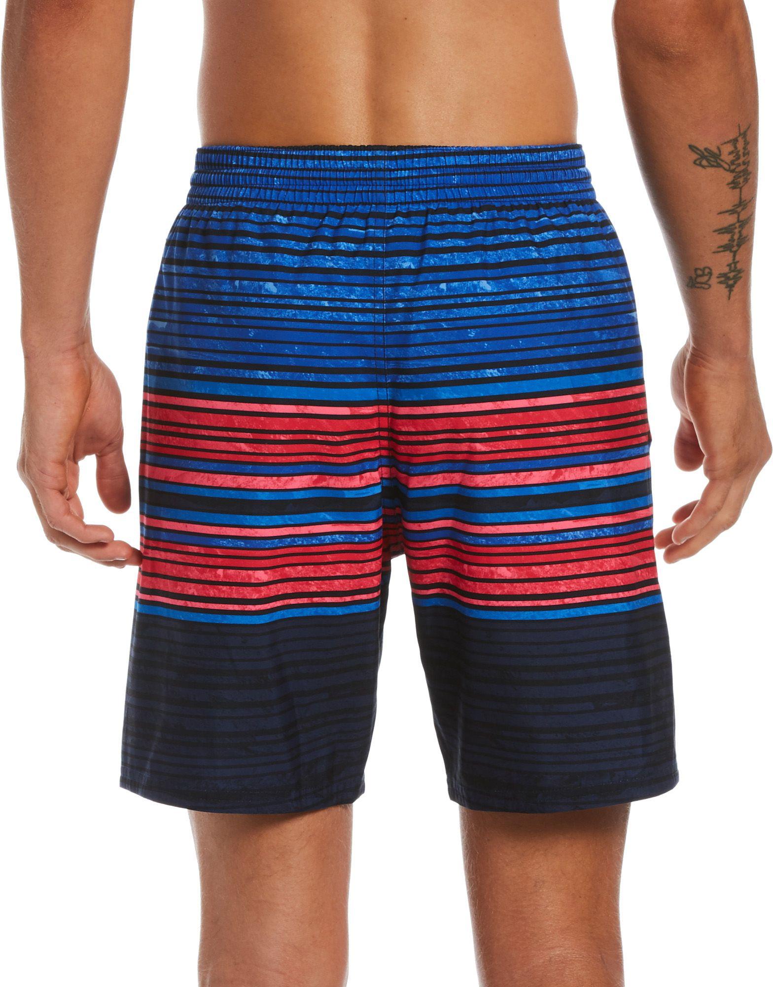 Nike Oxidized Stripe Breaker 7" Volley Swim Trunks in Midnight Navy