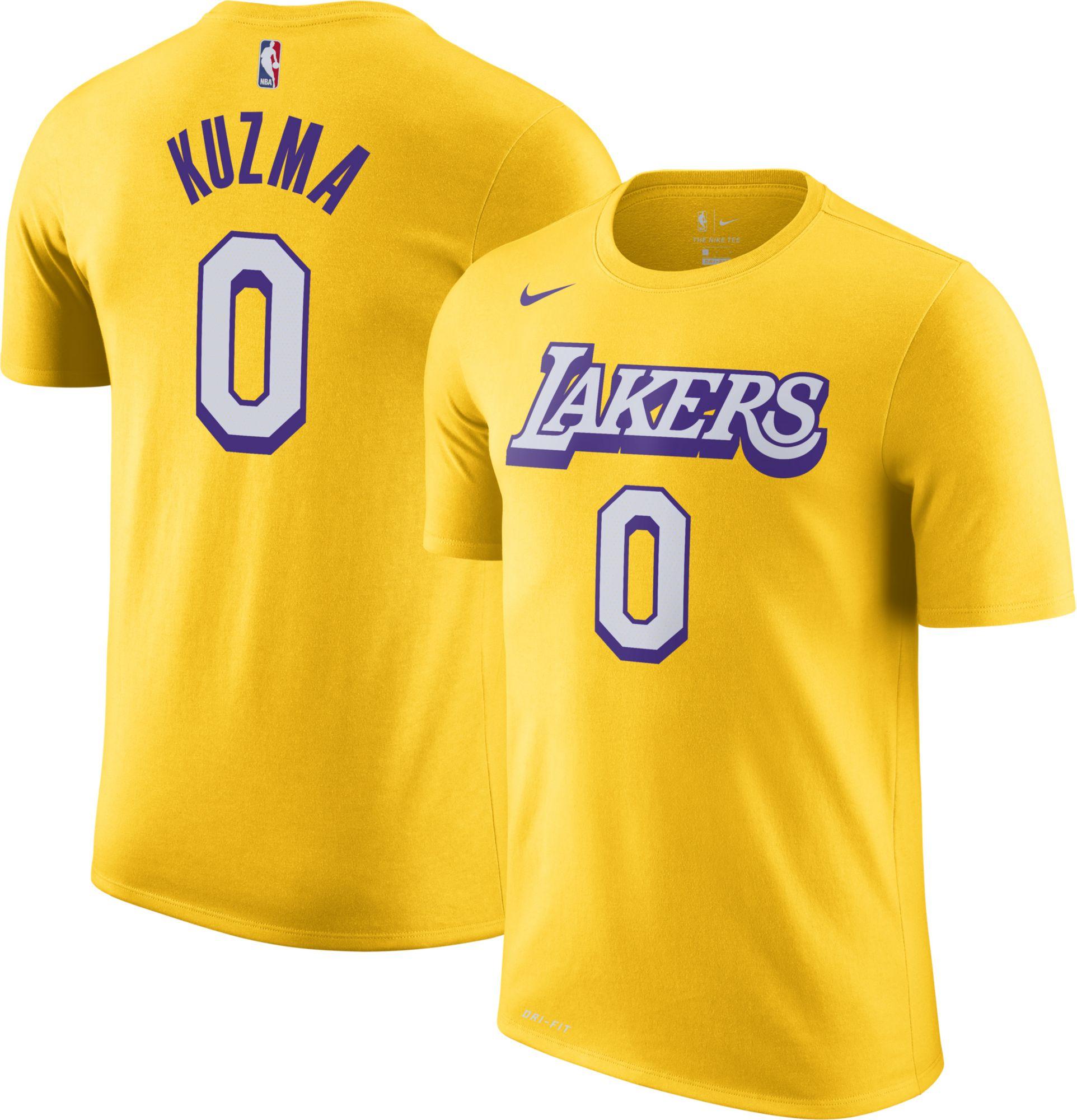Nike Los Angeles Lakers Kyle Kuzma #0 Gold Dri-fit City ...