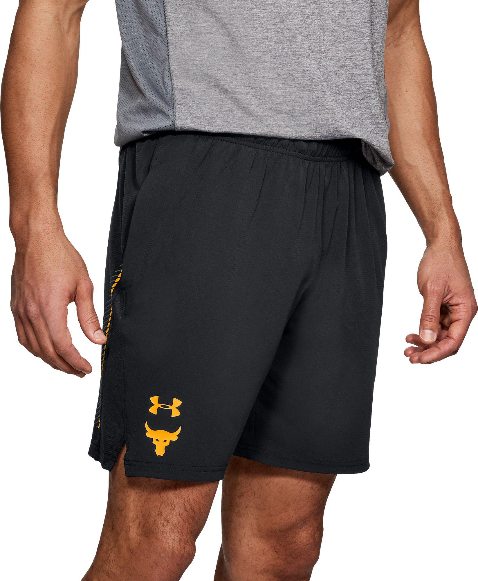 Under Armour Project Rock Cage Shorts in Black for Men - Lyst
