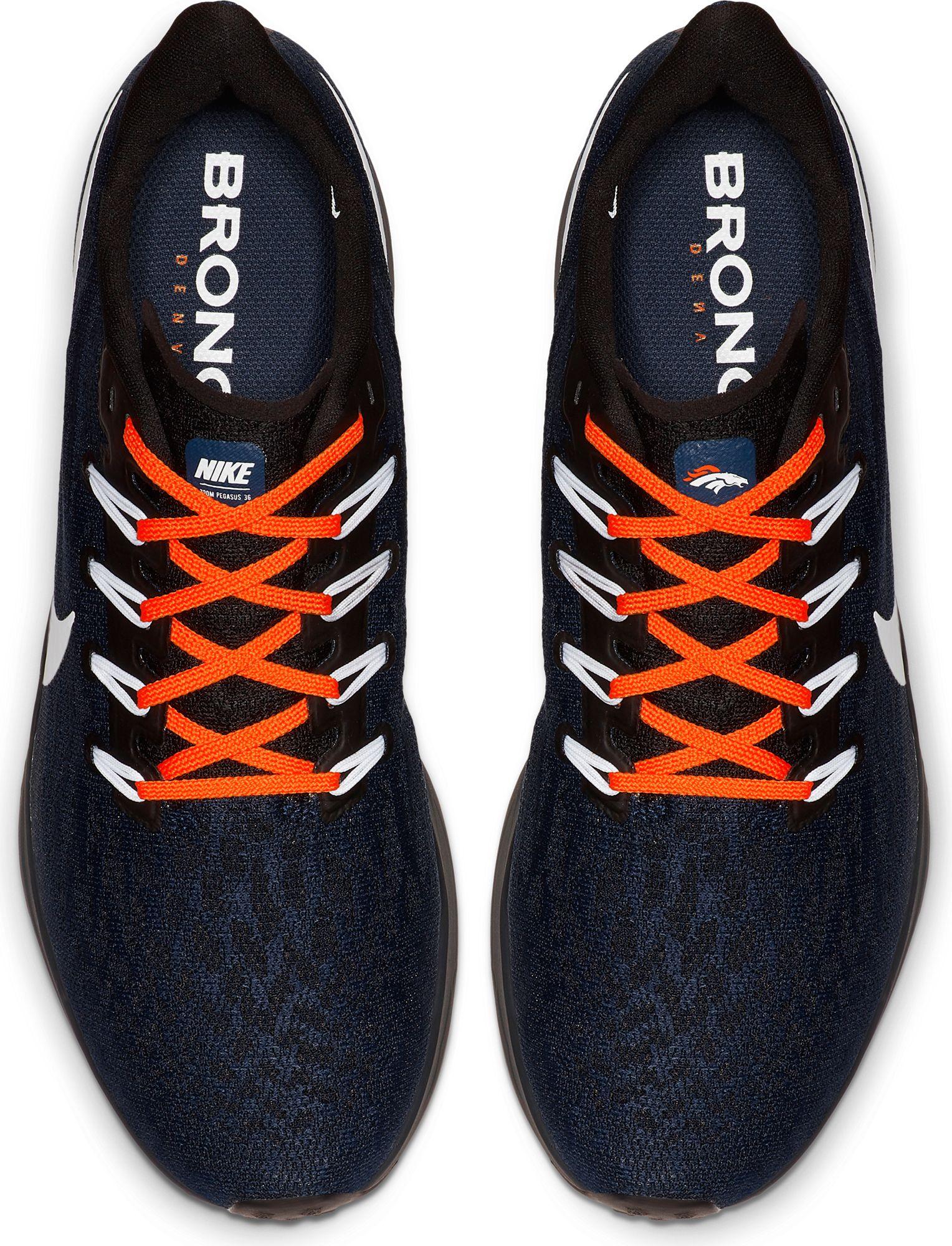 Nike Denver Broncos Air Zoom Pegasus 36 Running Shoes in Navy/White