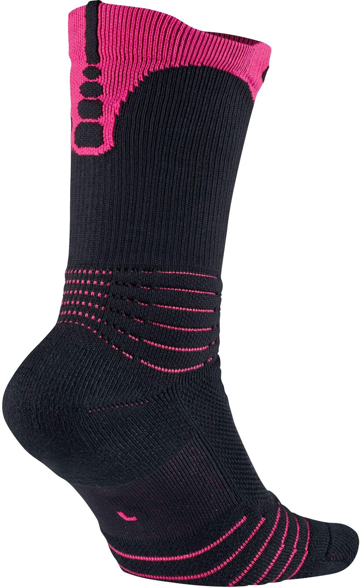Nike Kay Yow Elite Versatility Crew Socks in Black/Vivid Pink (Black) for Men - Lyst
