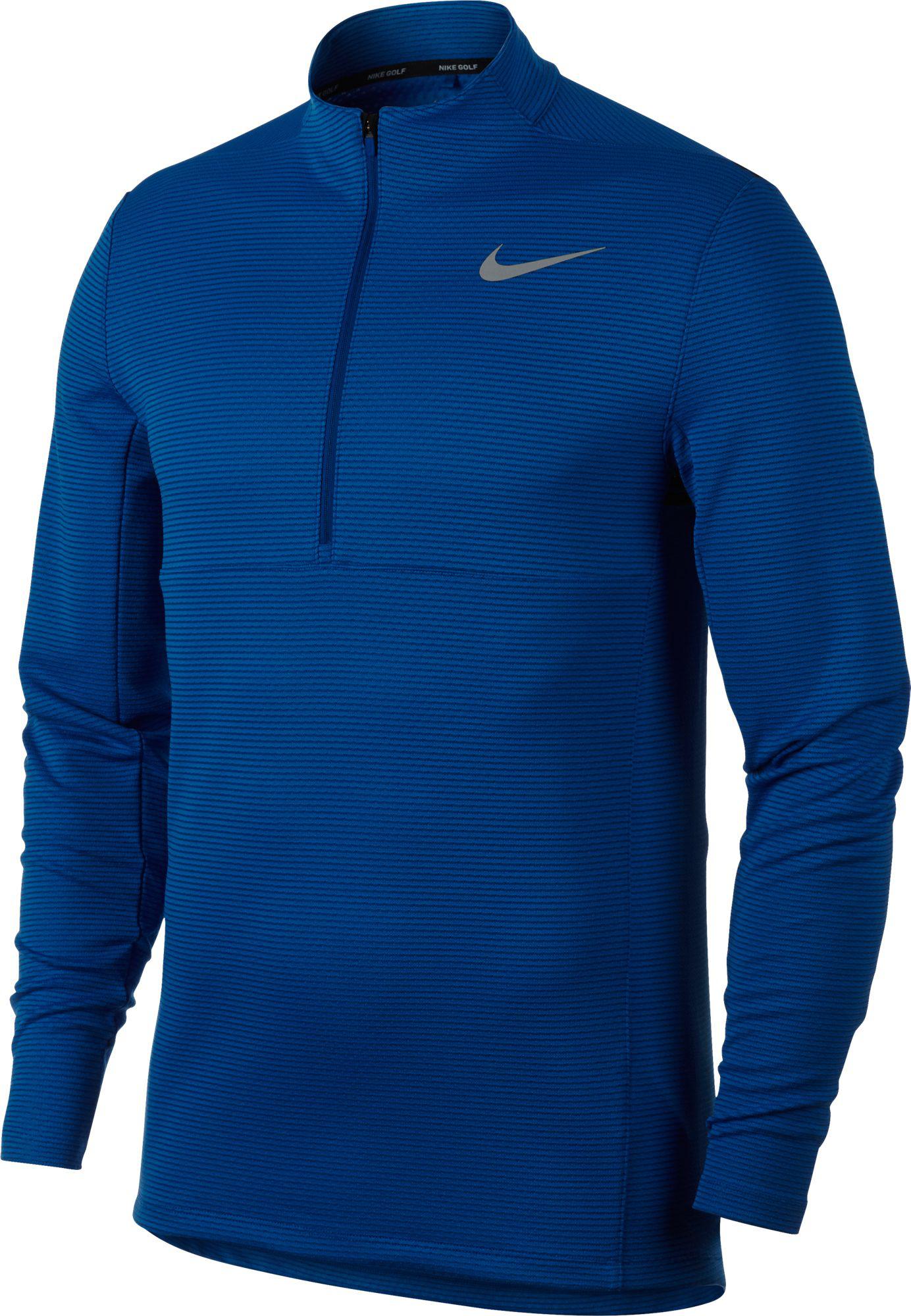Nike Synthetic Golf Aeroreact 1/2-zip Golf Top in Blue for Men - Lyst
