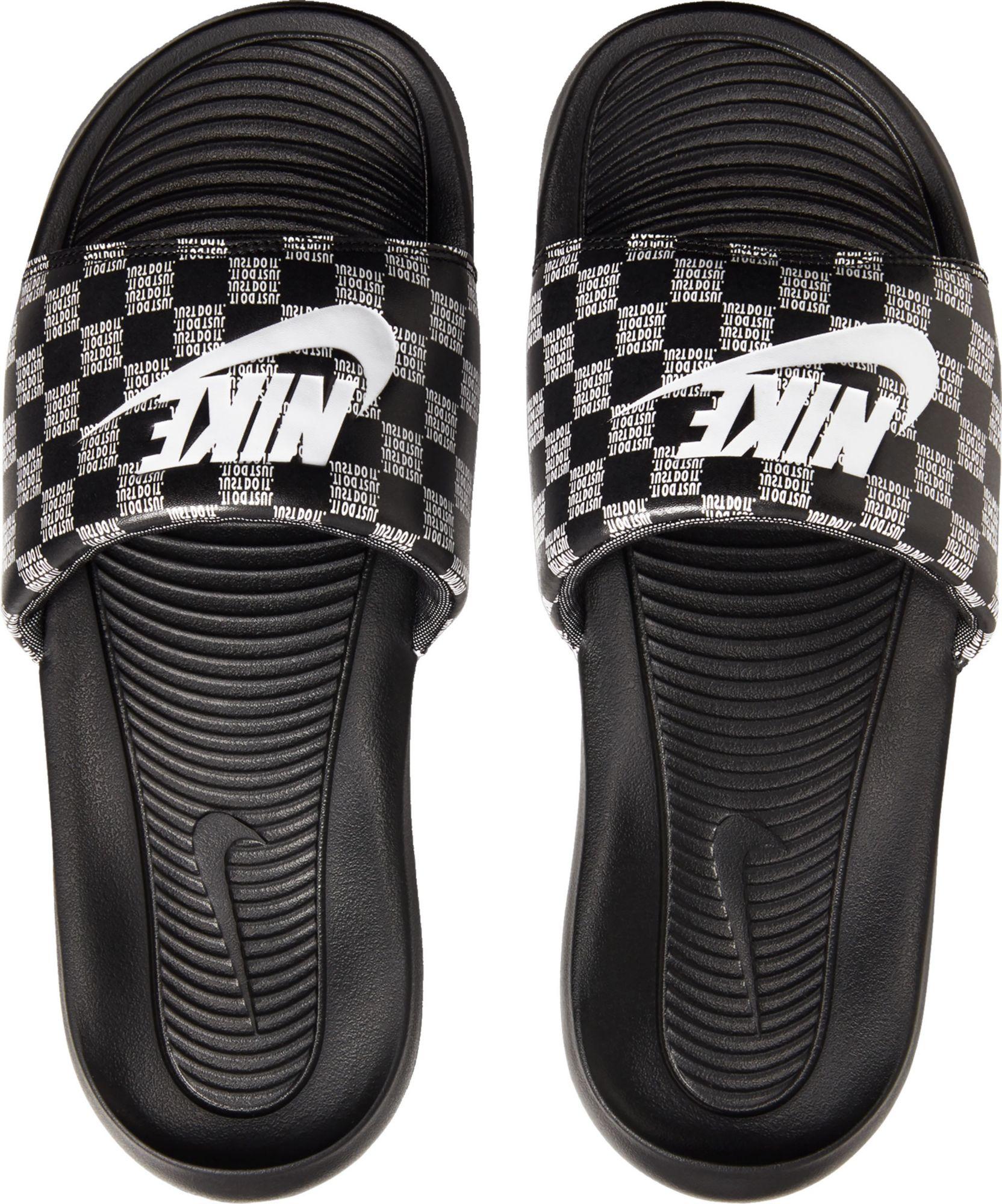 Nike Victori One Slides in Black/White/Black (Black) for Men - Lyst