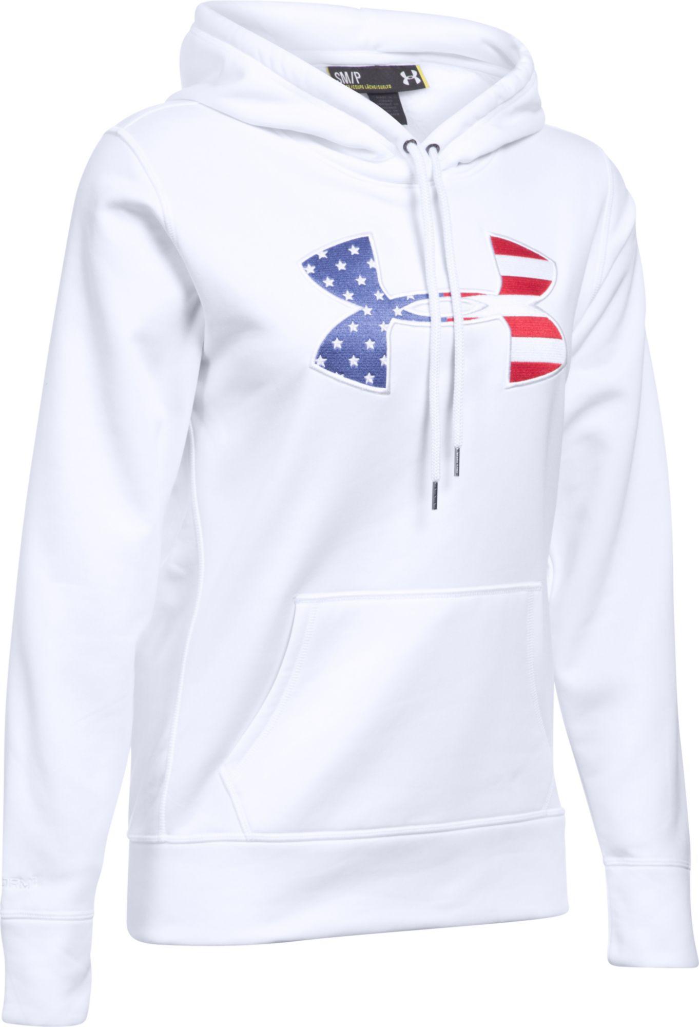 under armour big flag logo hoodie