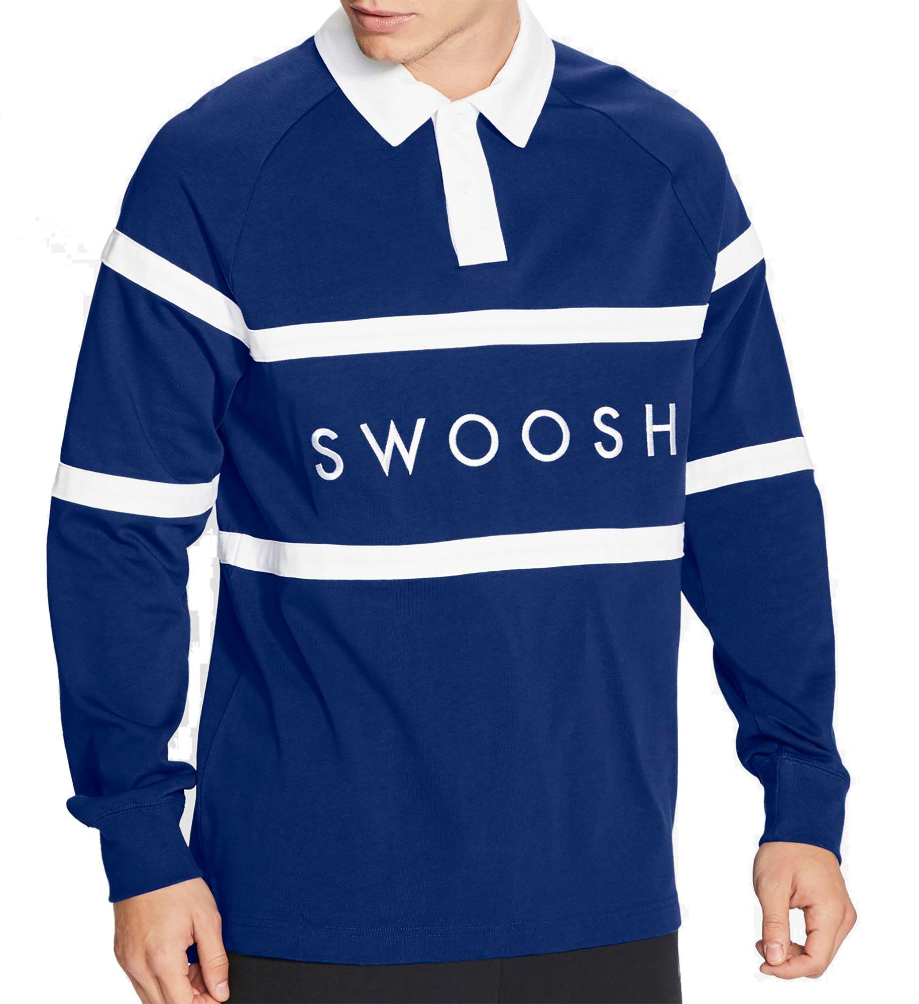 nike swoosh rugby polo shirt