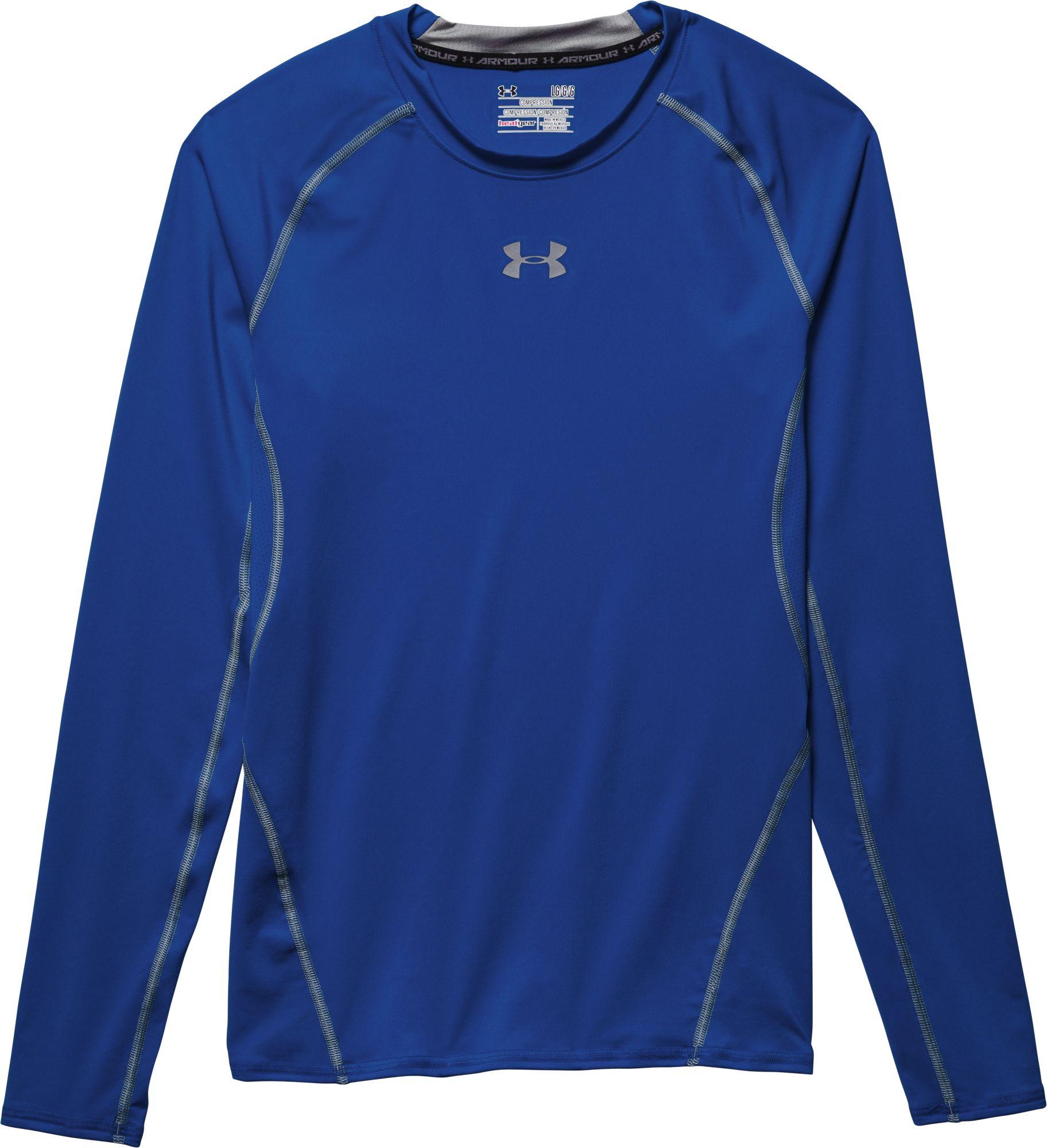 Under Armour Heatgear Armour Long Sleeve Shirt in Blue for Men Lyst