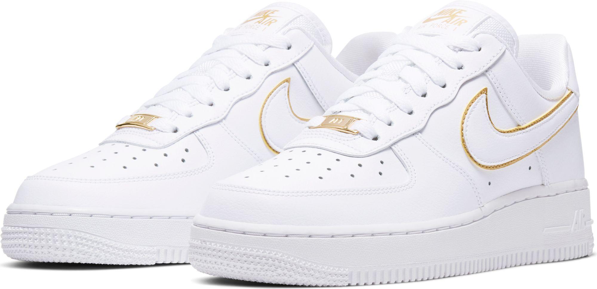 nike air force 1 essential white gold