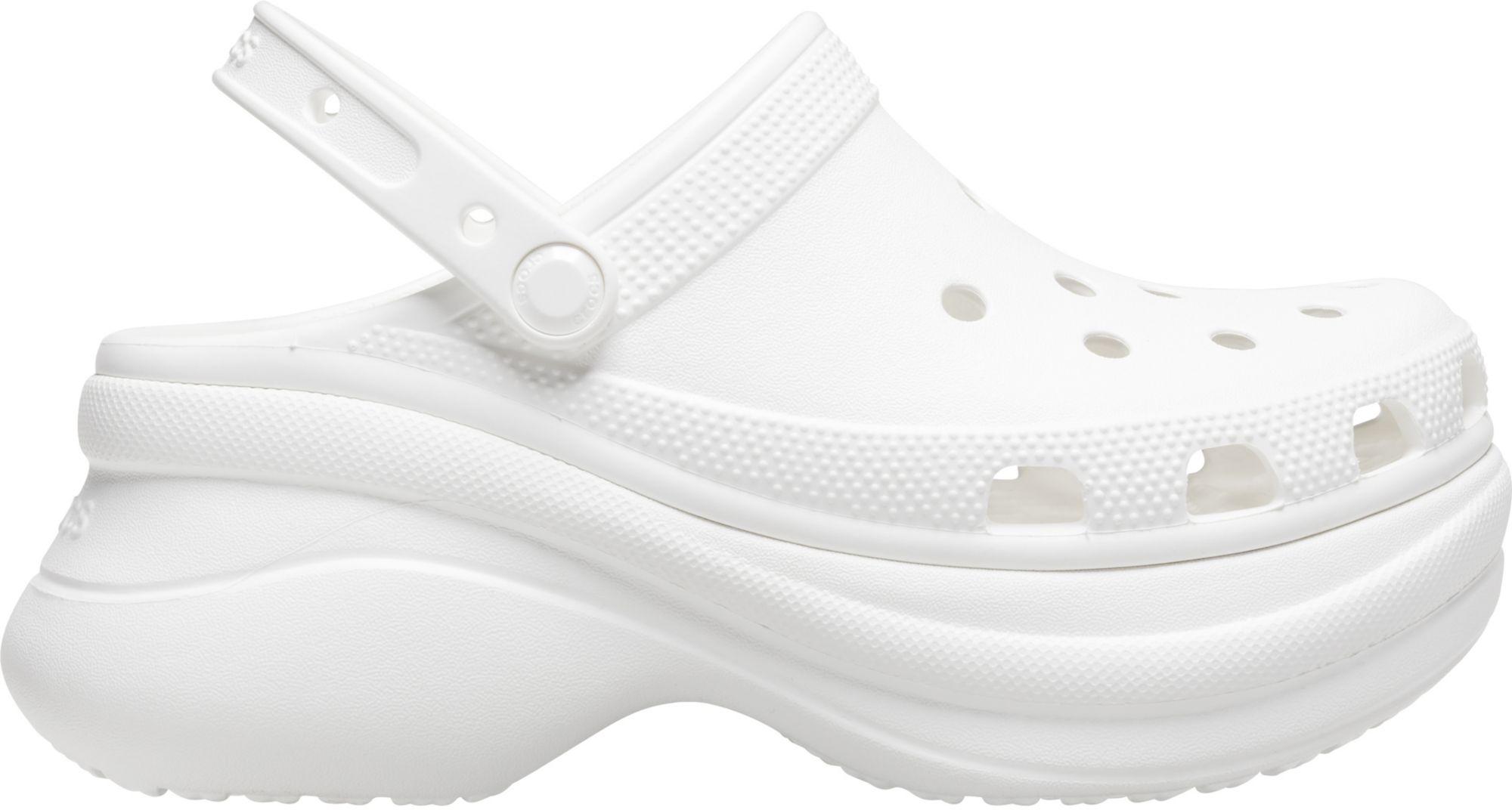 platform crocs white