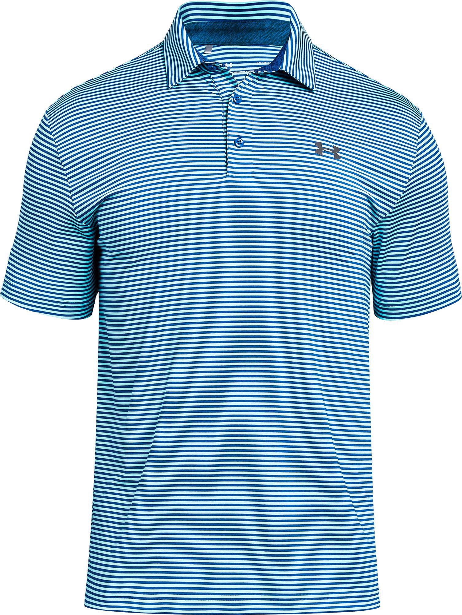 under armour men's playoff core stripe golf polo