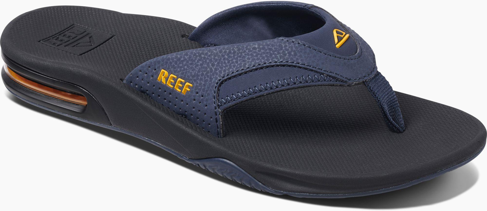 reef navy blue flip flops