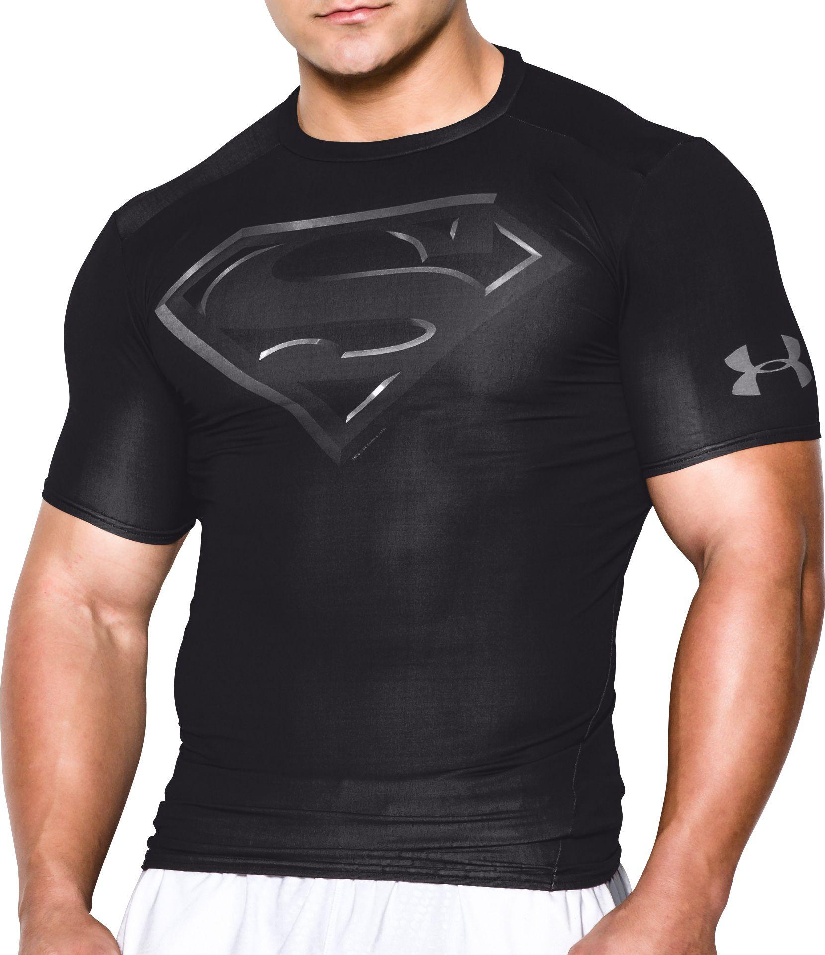 t shirt compression under armour superman