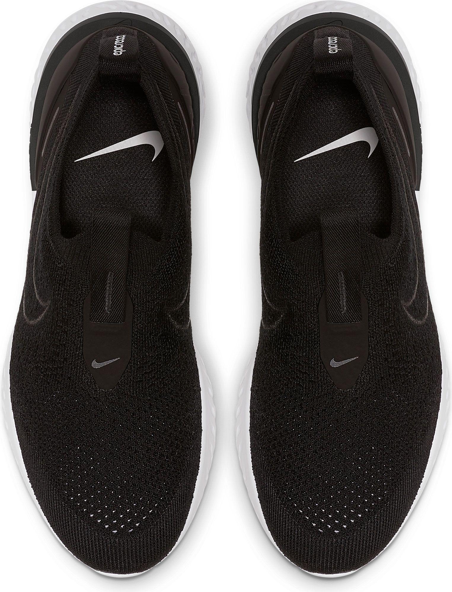nike epic phantom react flyknit black white